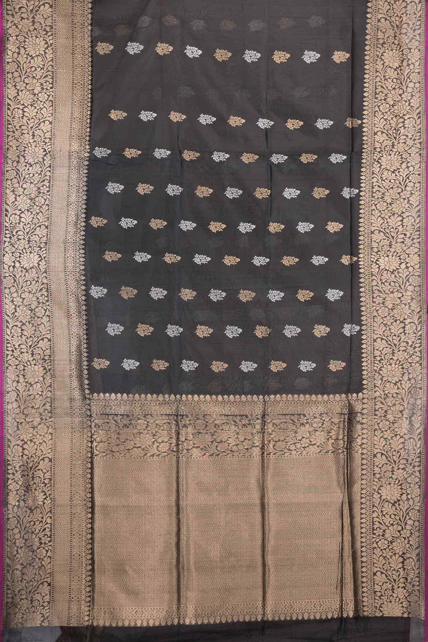 Black Dual Tone Chanderi Silk Saree