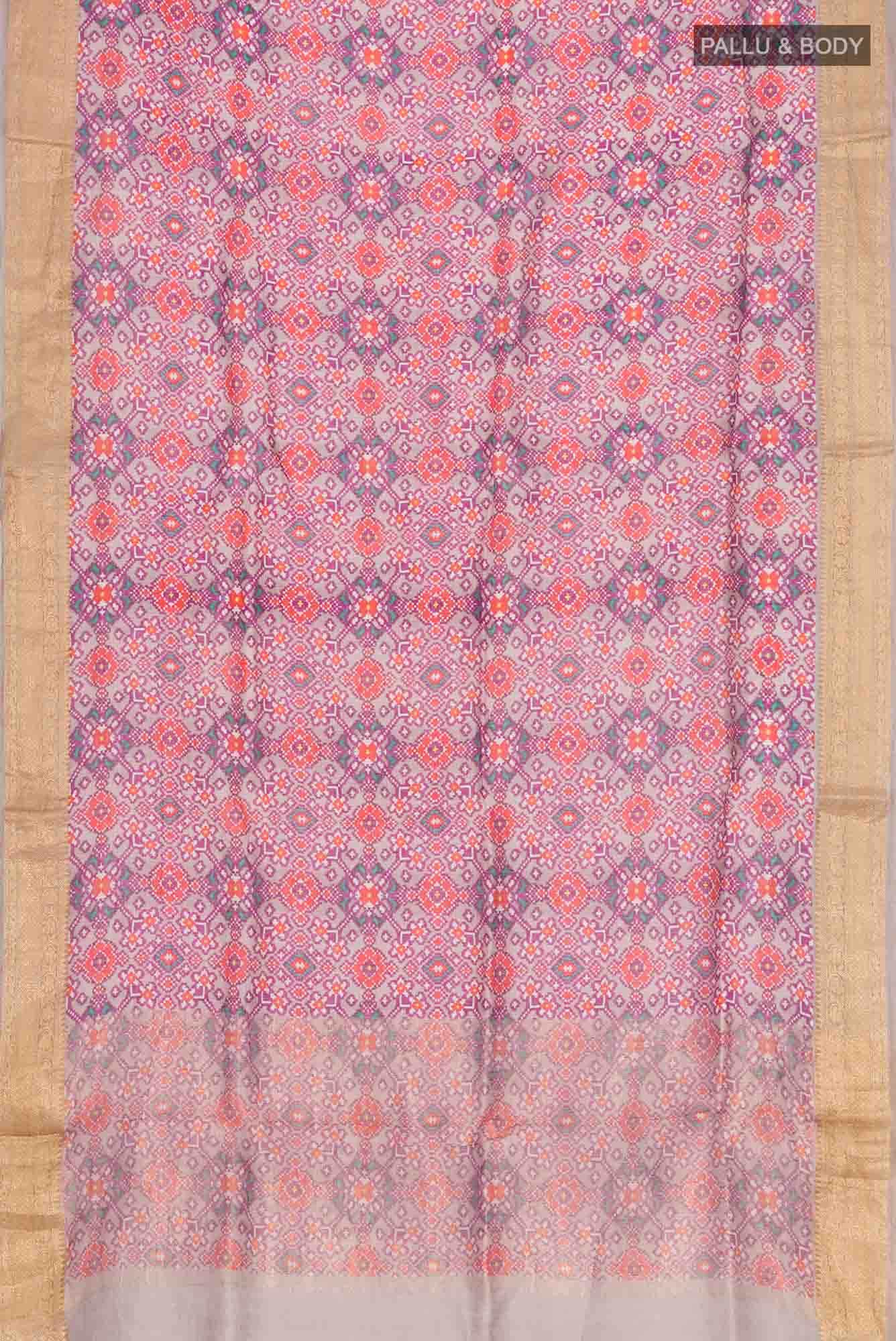Grey Linen Cotton Saree