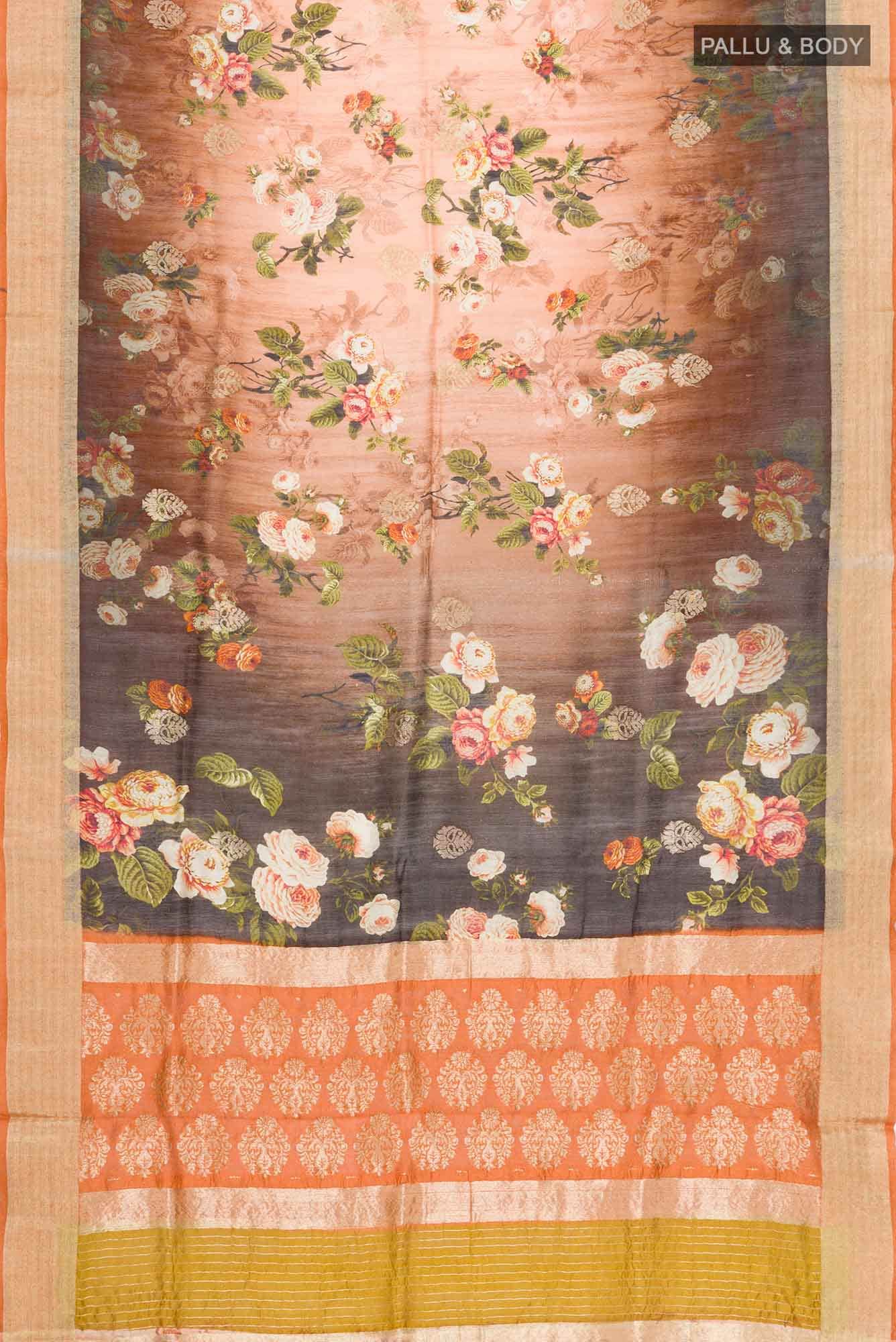 Multi Tussar Silk Saree