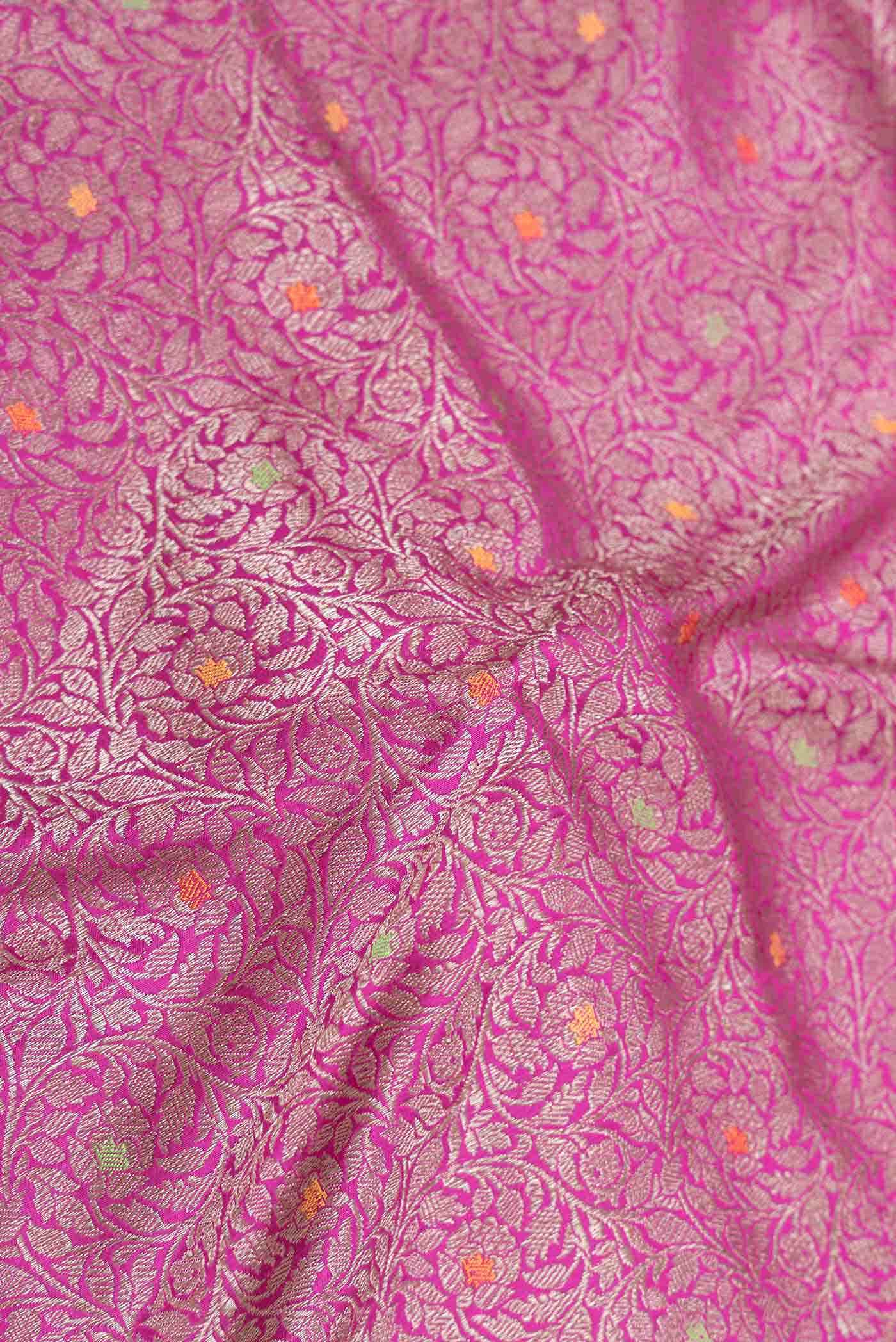 Pink Dual Tone Banarasi Silk Saree