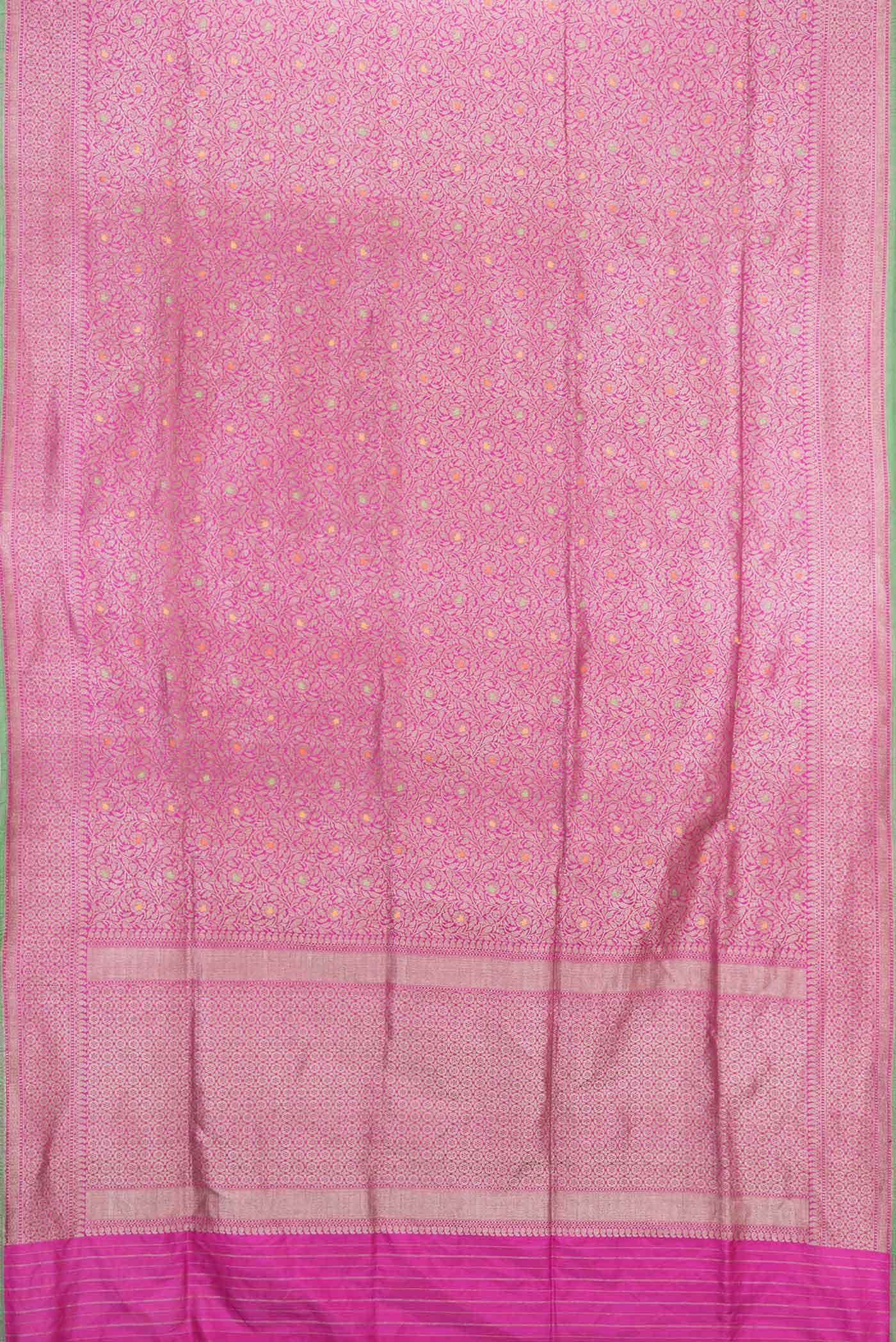 Pink Dual Tone Banarasi Silk Saree