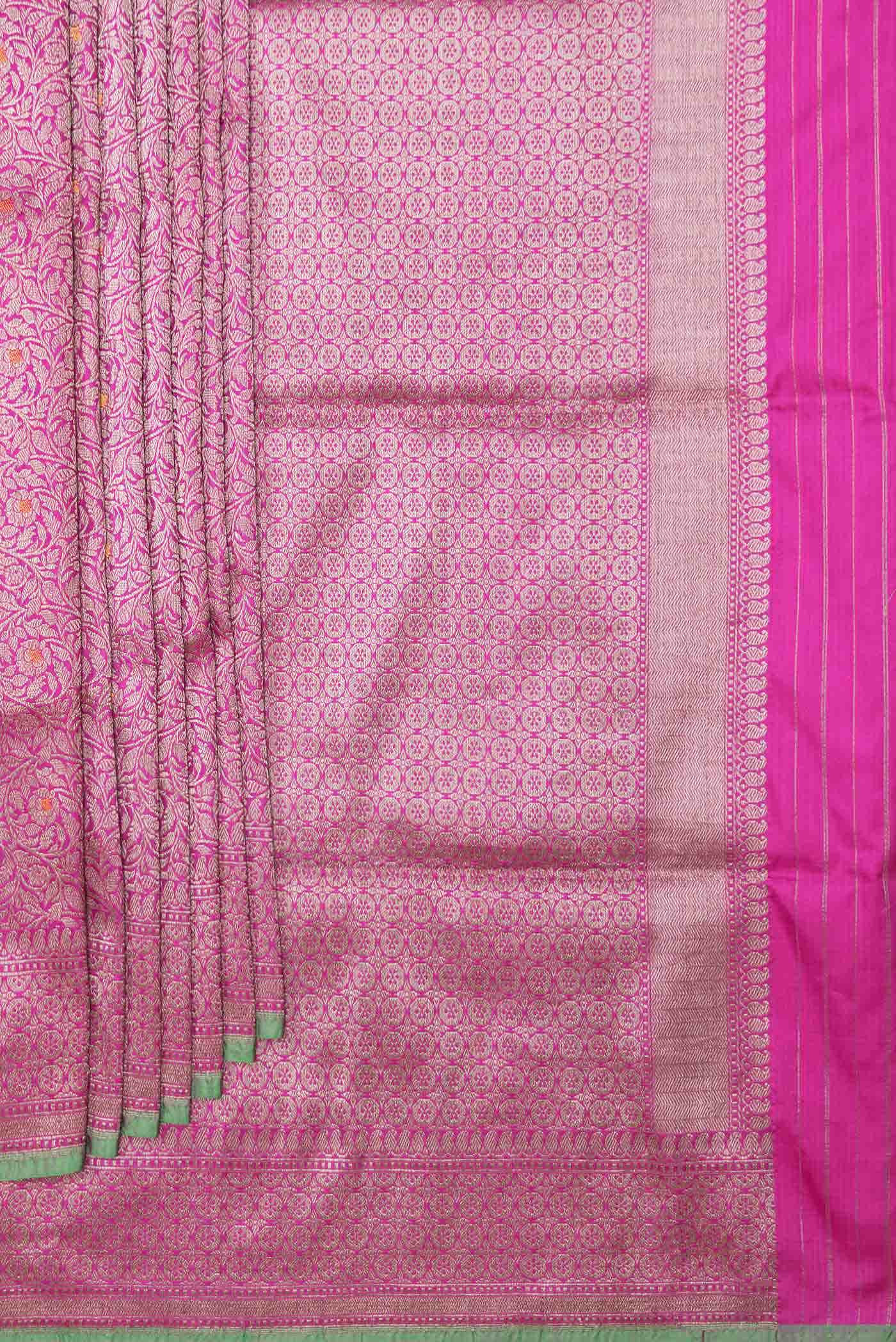 Pink Dual Tone Banarasi Silk Saree