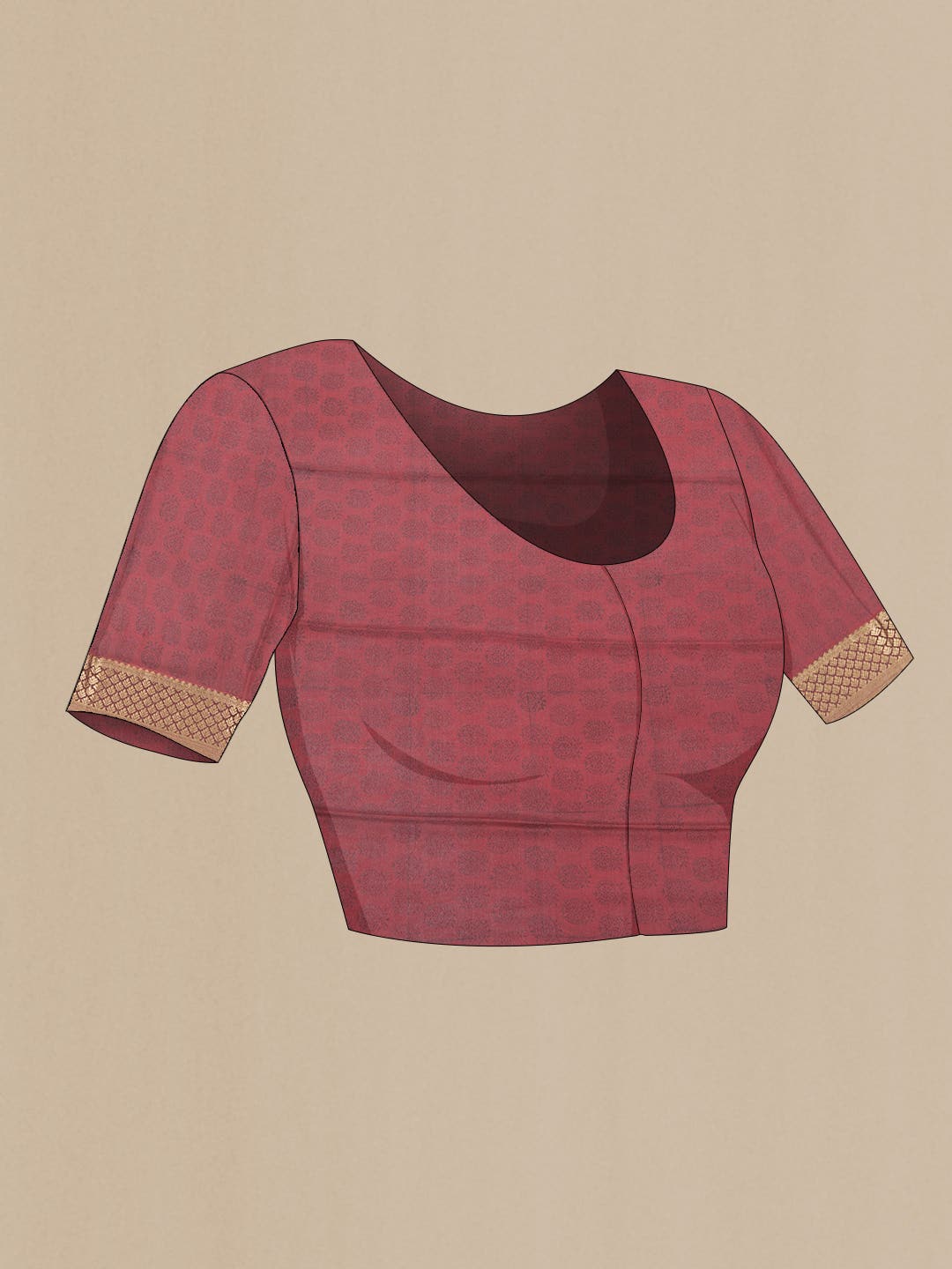 Maroon Dual Tone Mysore Georgette Saree
