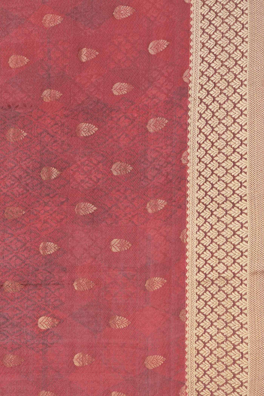 Maroon Dual Tone Mysore Georgette Saree