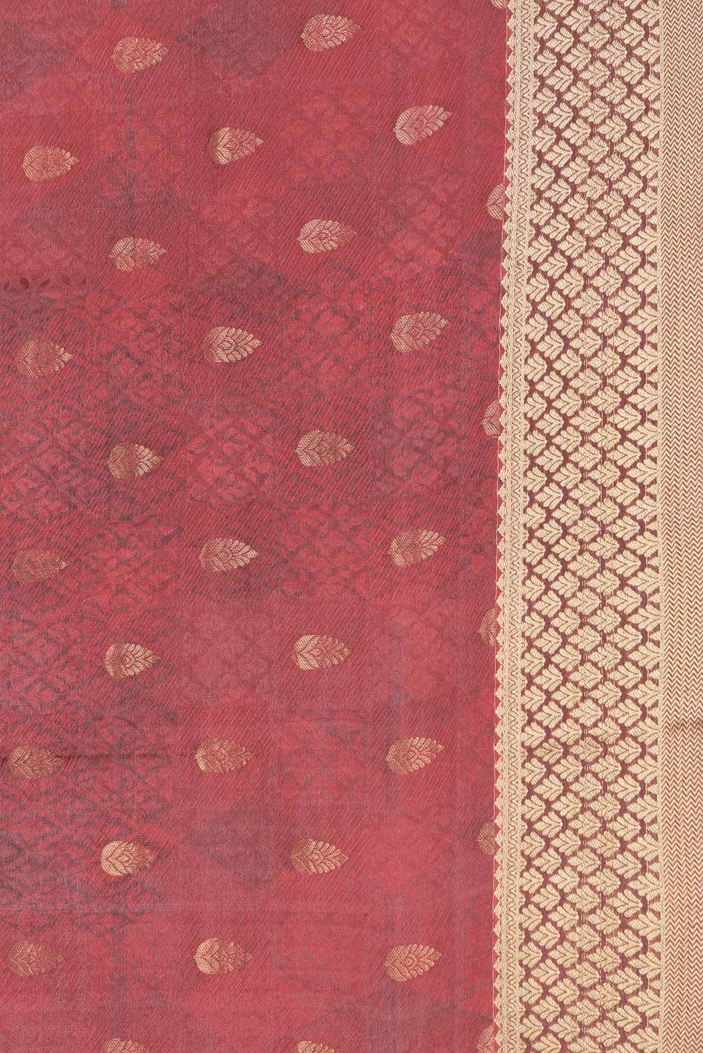 Maroon Dual Tone Mysore Georgette Saree