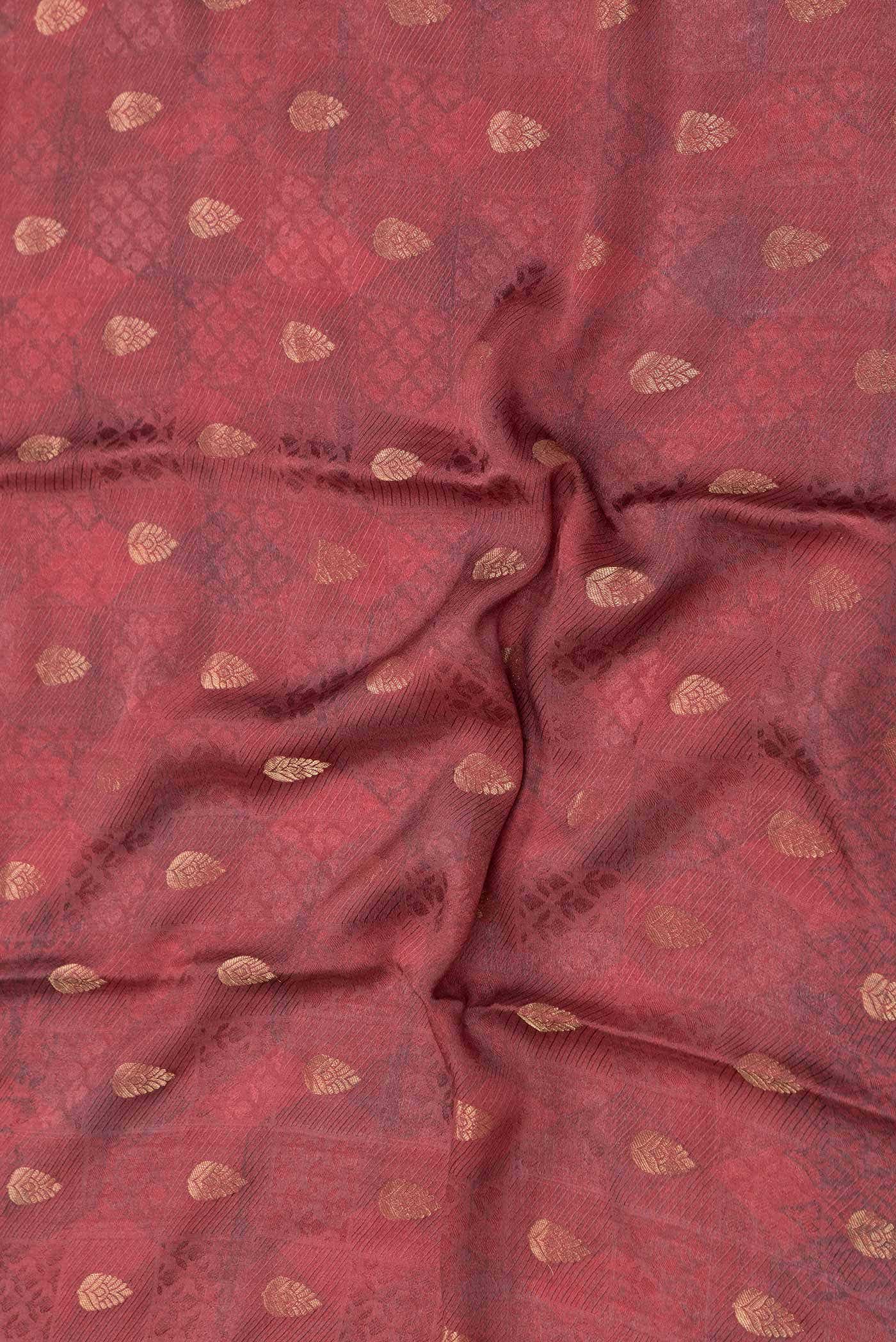 Maroon Dual Tone Mysore Georgette Saree