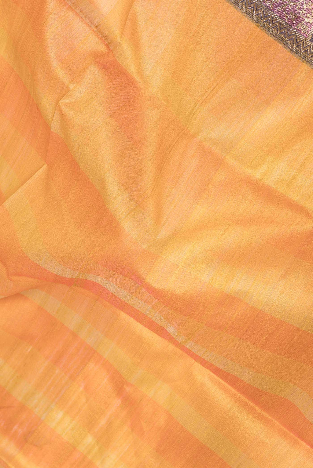 Orange and Gold Dual Tone Linen Saree