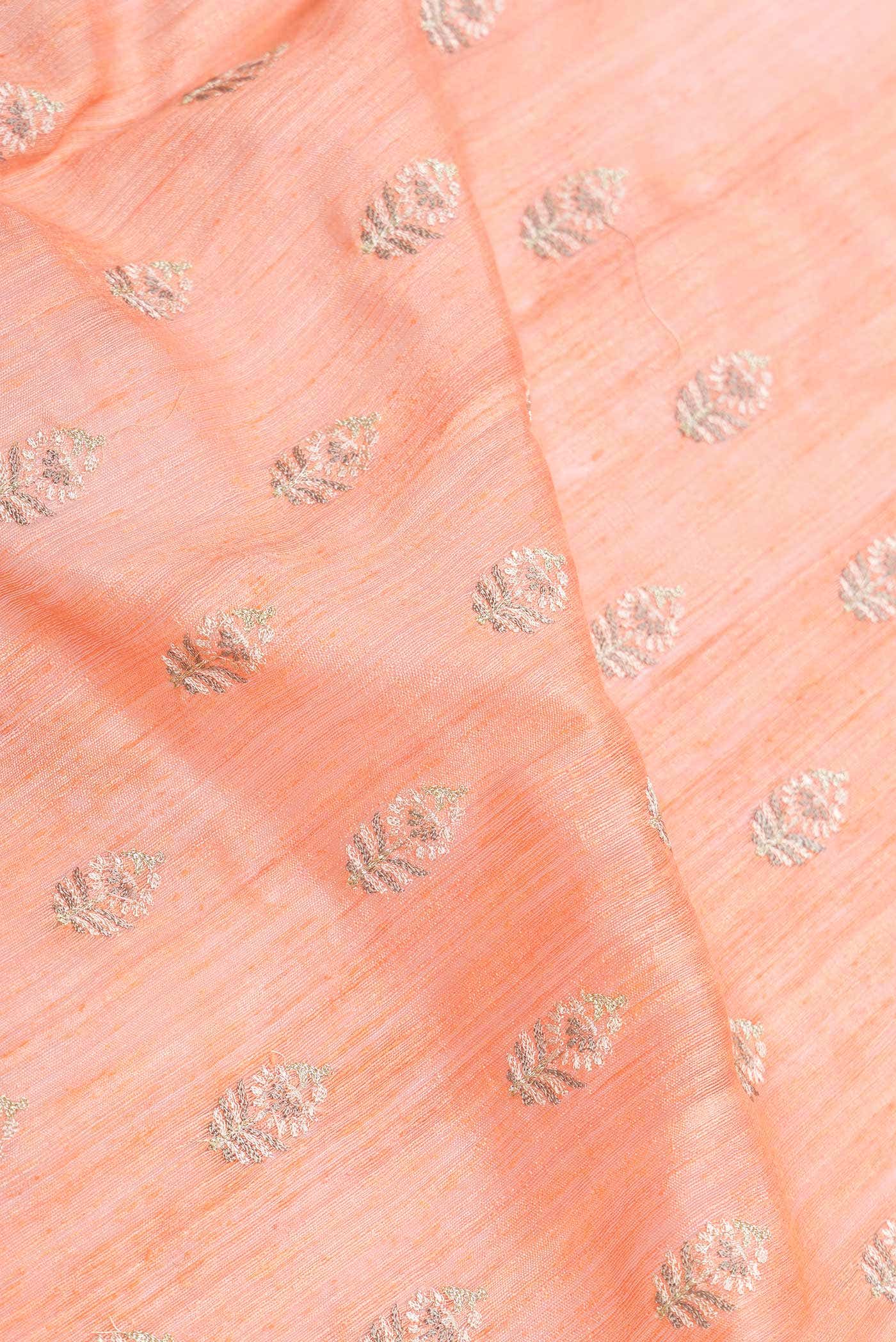 Peach Dual Tone Tussar Saree