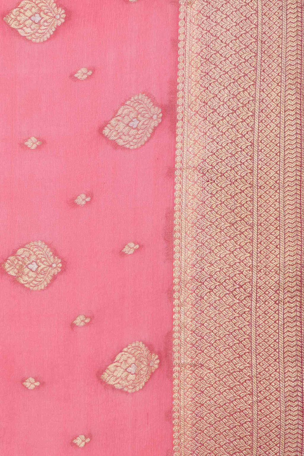 Peach Dual Tone Mysore Georgette Saree
