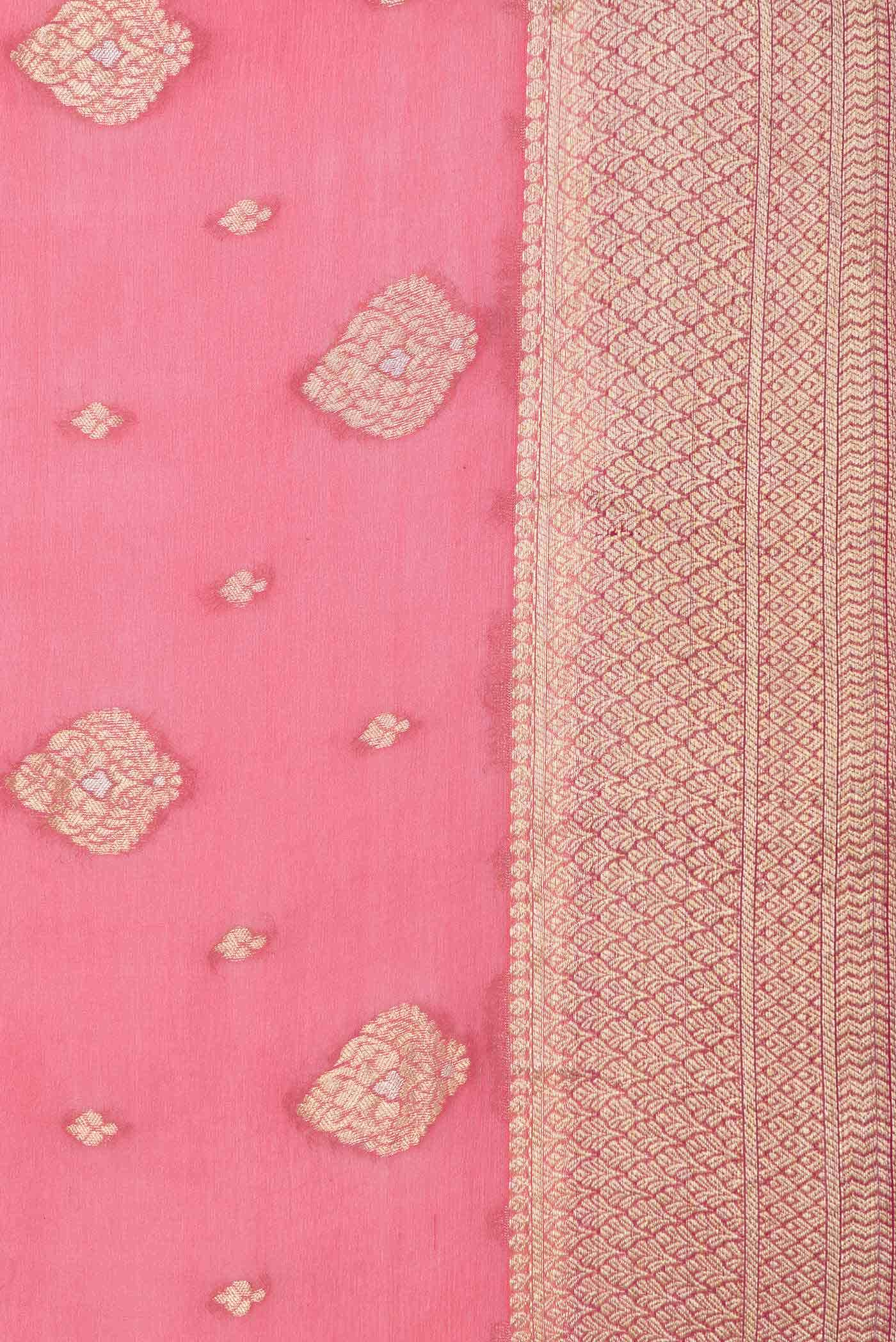 Peach Dual Tone Mysore Georgette Saree