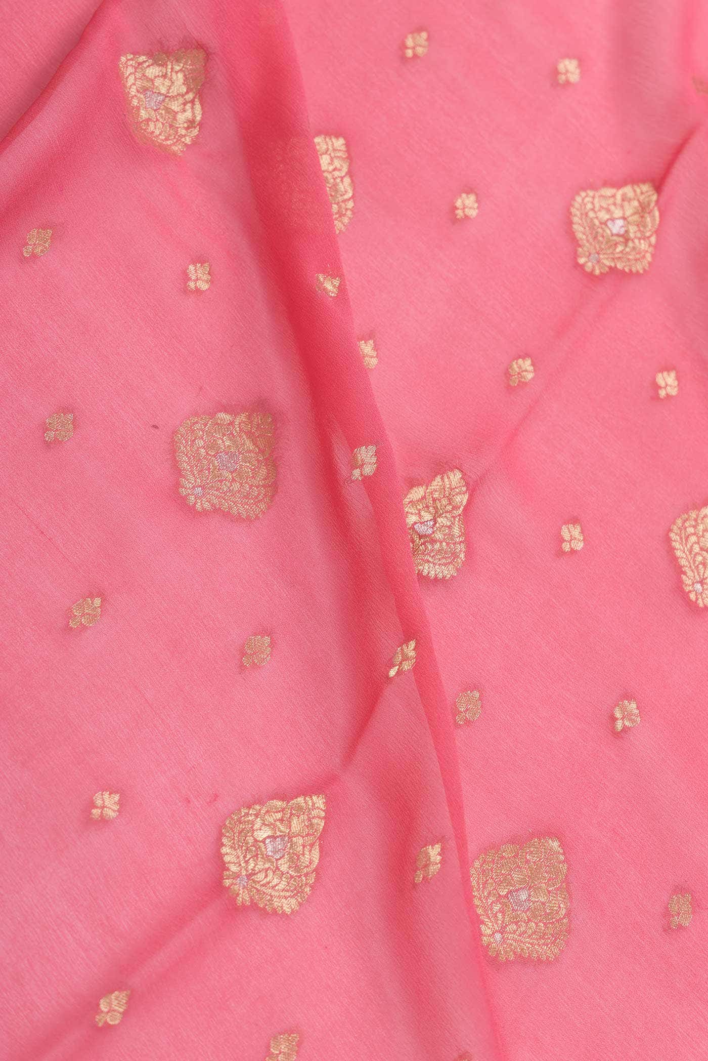 Peach Dual Tone Mysore Georgette Saree
