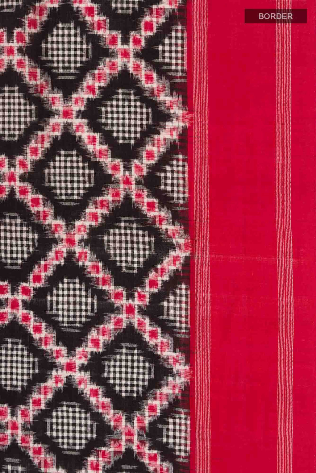 Black Pochampally Cotton Saree