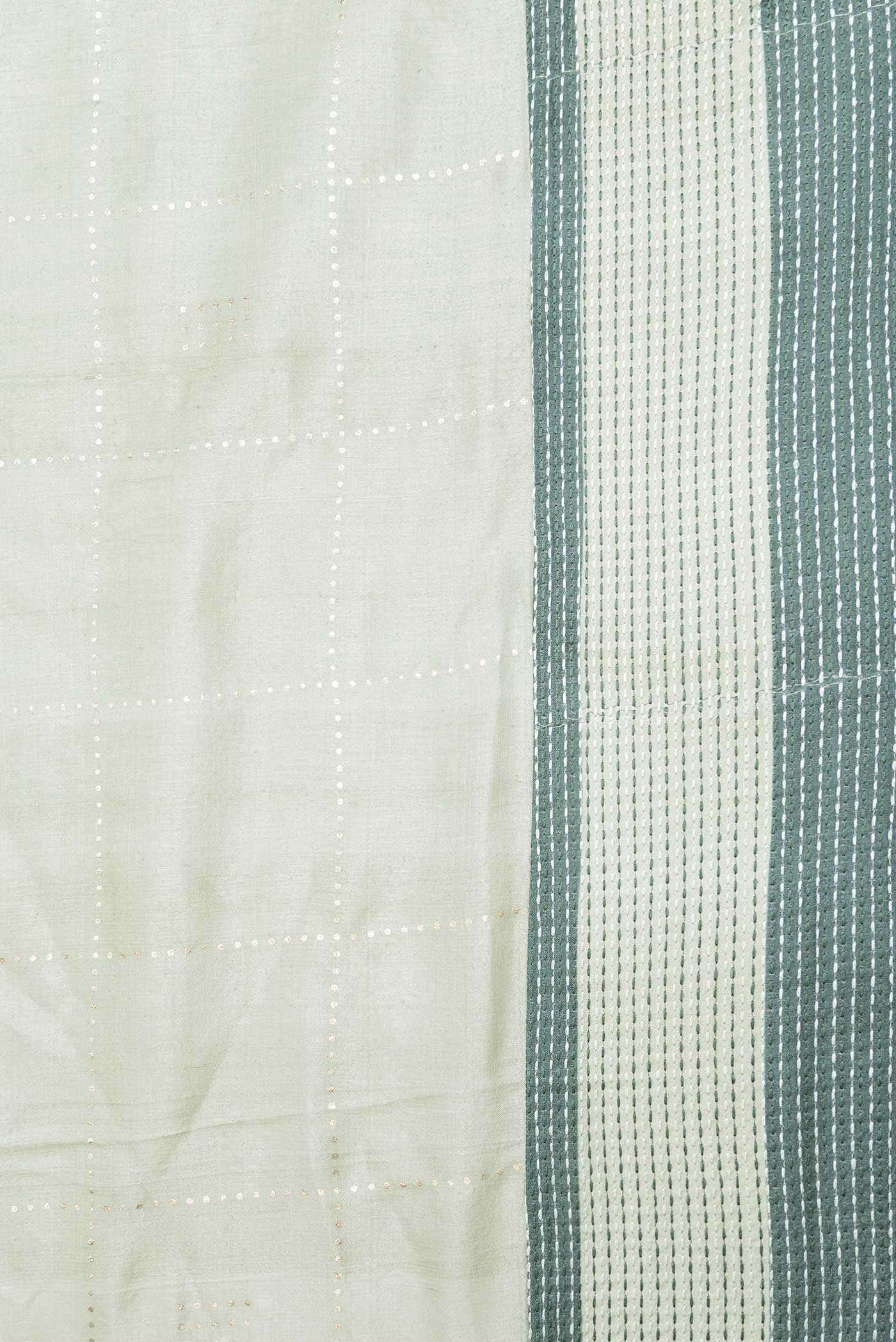 Light Green Dual Tone Tussar Silk Saree