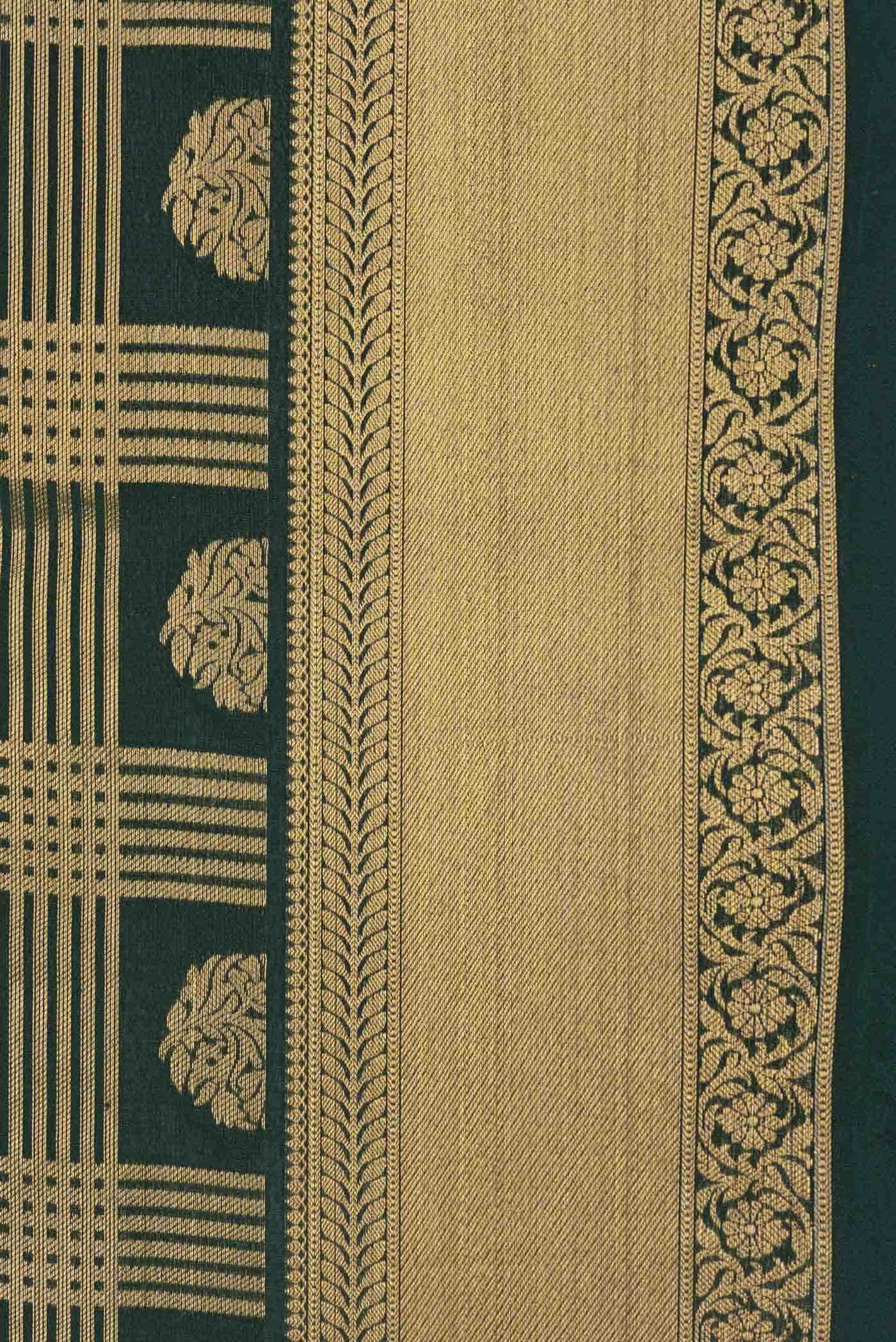 Green Dual Tone Mysore Georgette Saree