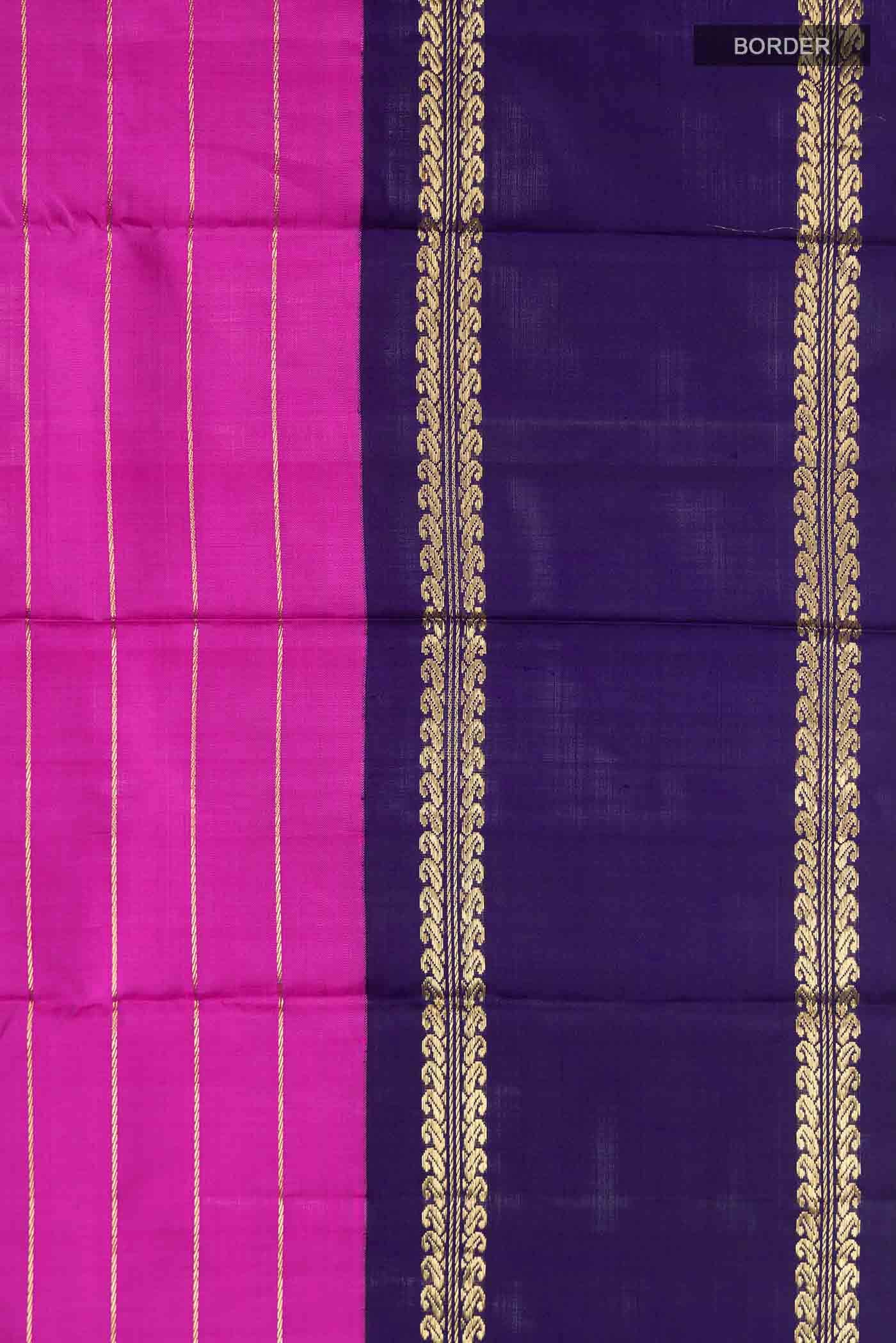 Pure Silk Pure Zari Pink Kanchipuram Saree