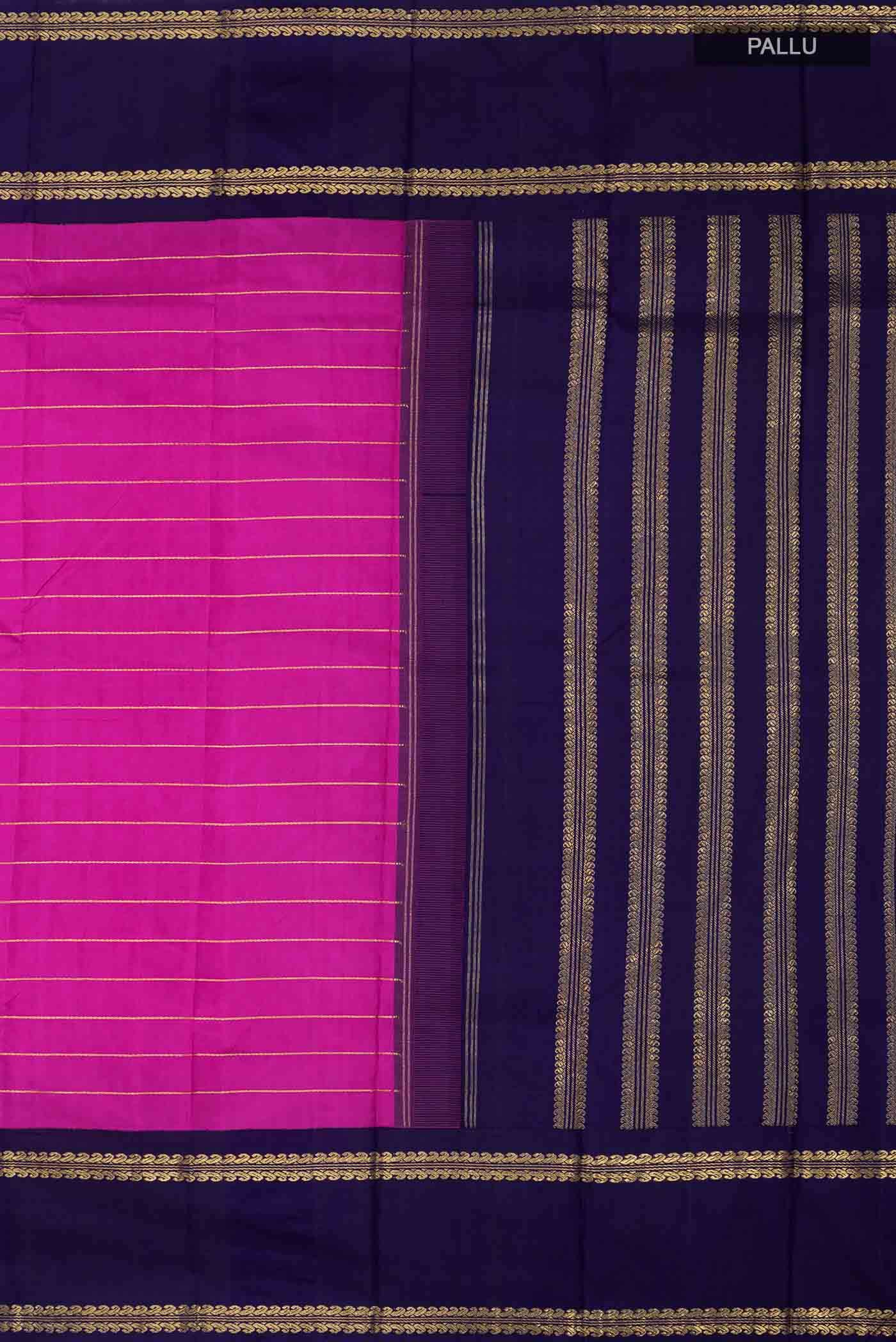 Pure Silk Pure Zari Pink Kanchipuram Saree