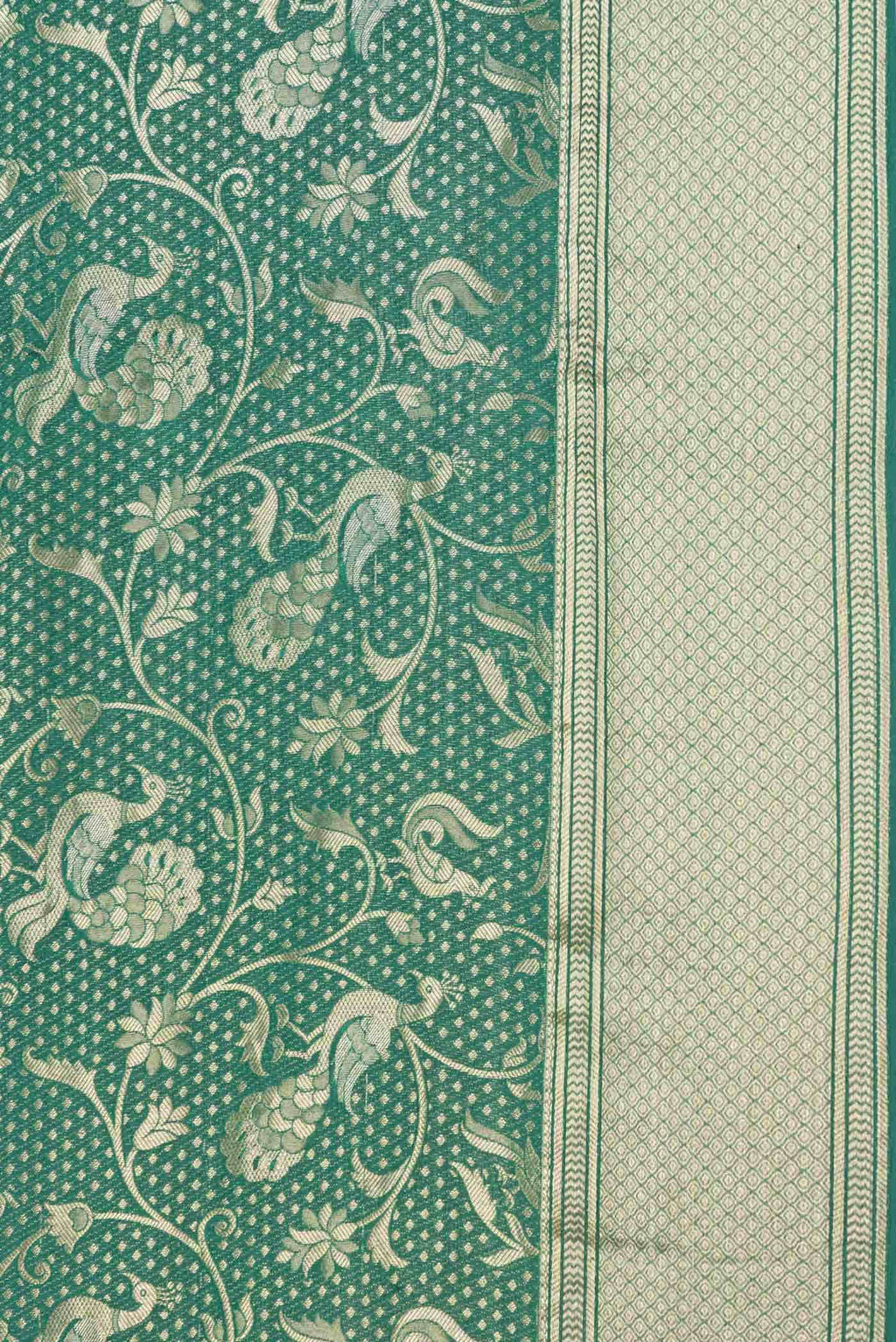 Green Dual Tone Mysore Georgette Saree