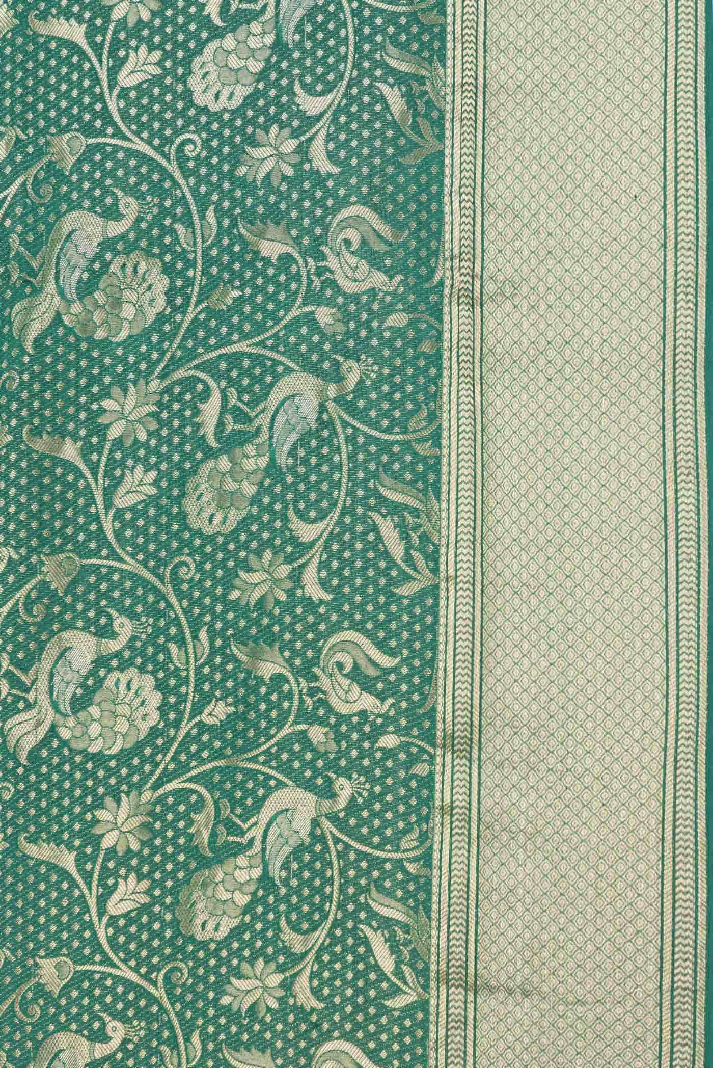 Green Dual Tone Mysore Georgette Saree