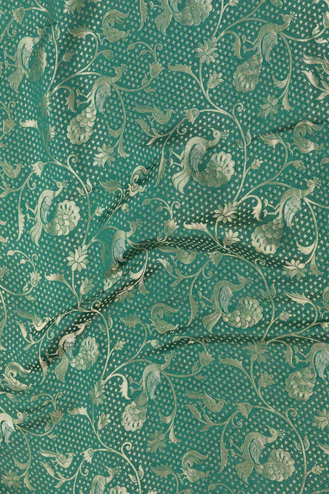 Green Mysore Crepe Saree