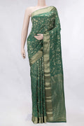 Green Mysore Crepe Saree