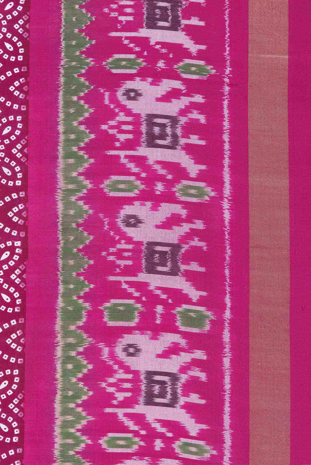 Rani Pink Double Ikat Saree