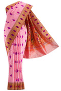 Pure Silk Pure Zari Pink Paithani Saree