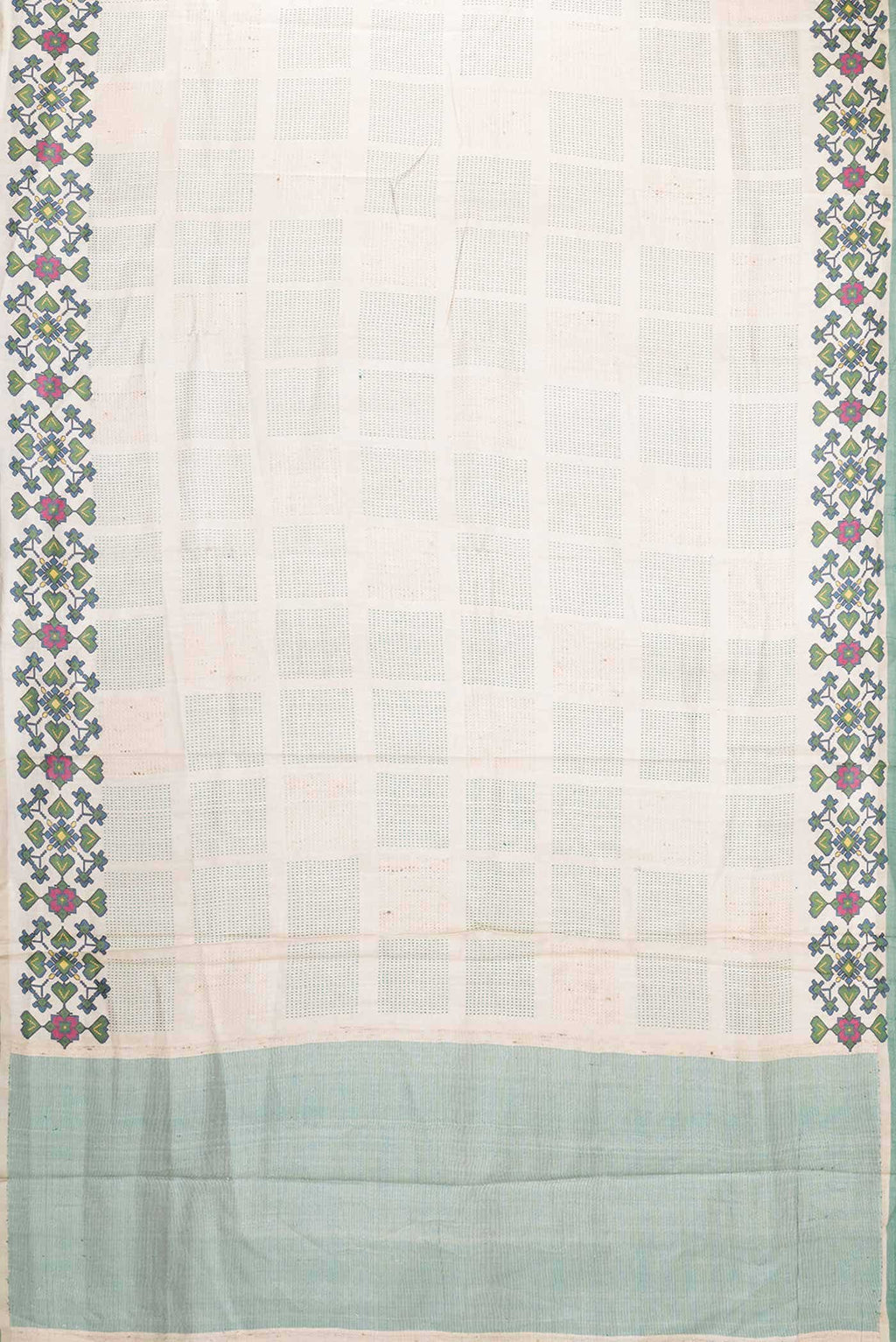 Beige Dual Tone Tussar Silk Saree
