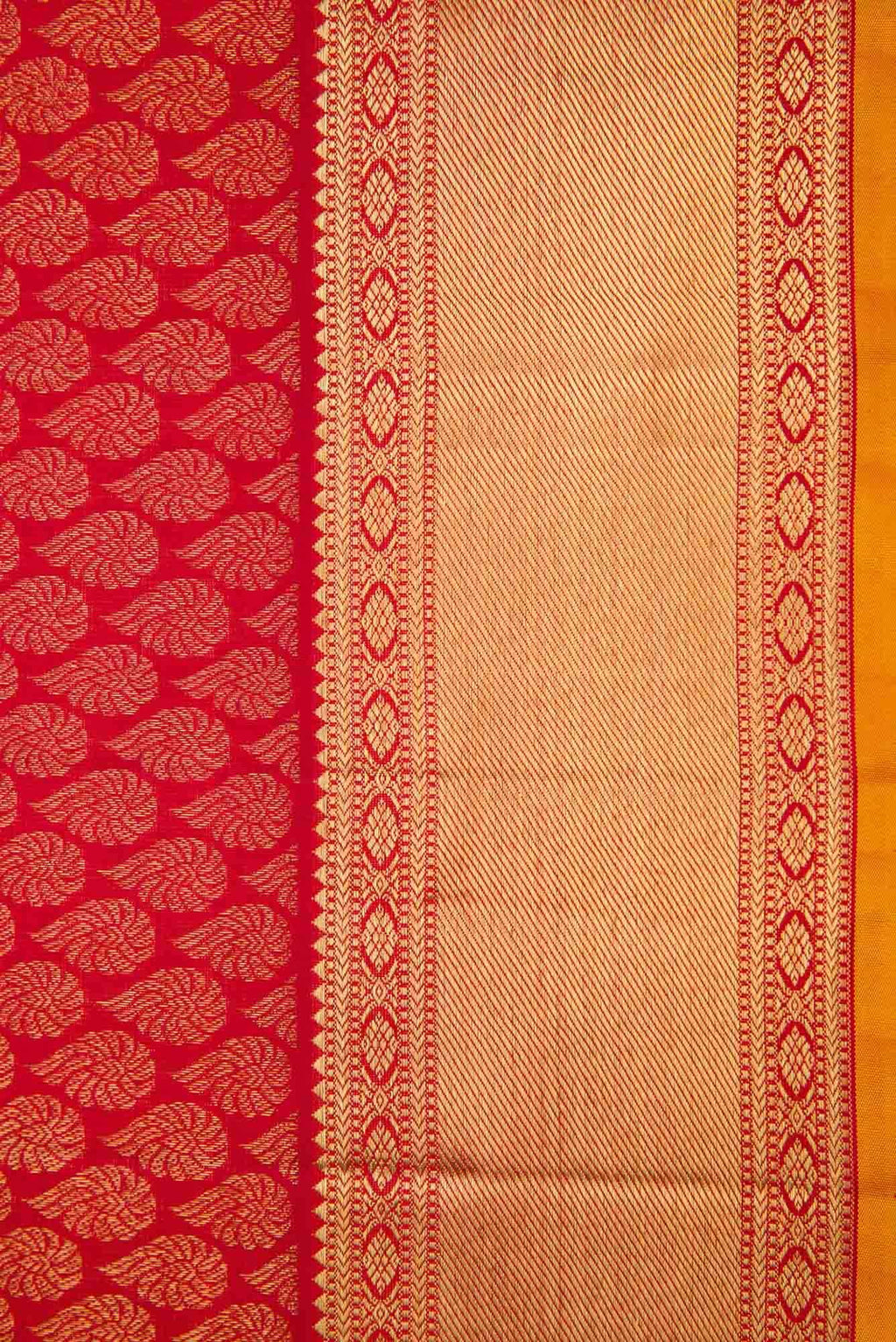 Pure Silk Pure Zari Maroon Dual Tone Kanchipuram Saree