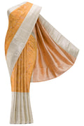 Sandal with Gold Color Kanjivaram Silk Saree