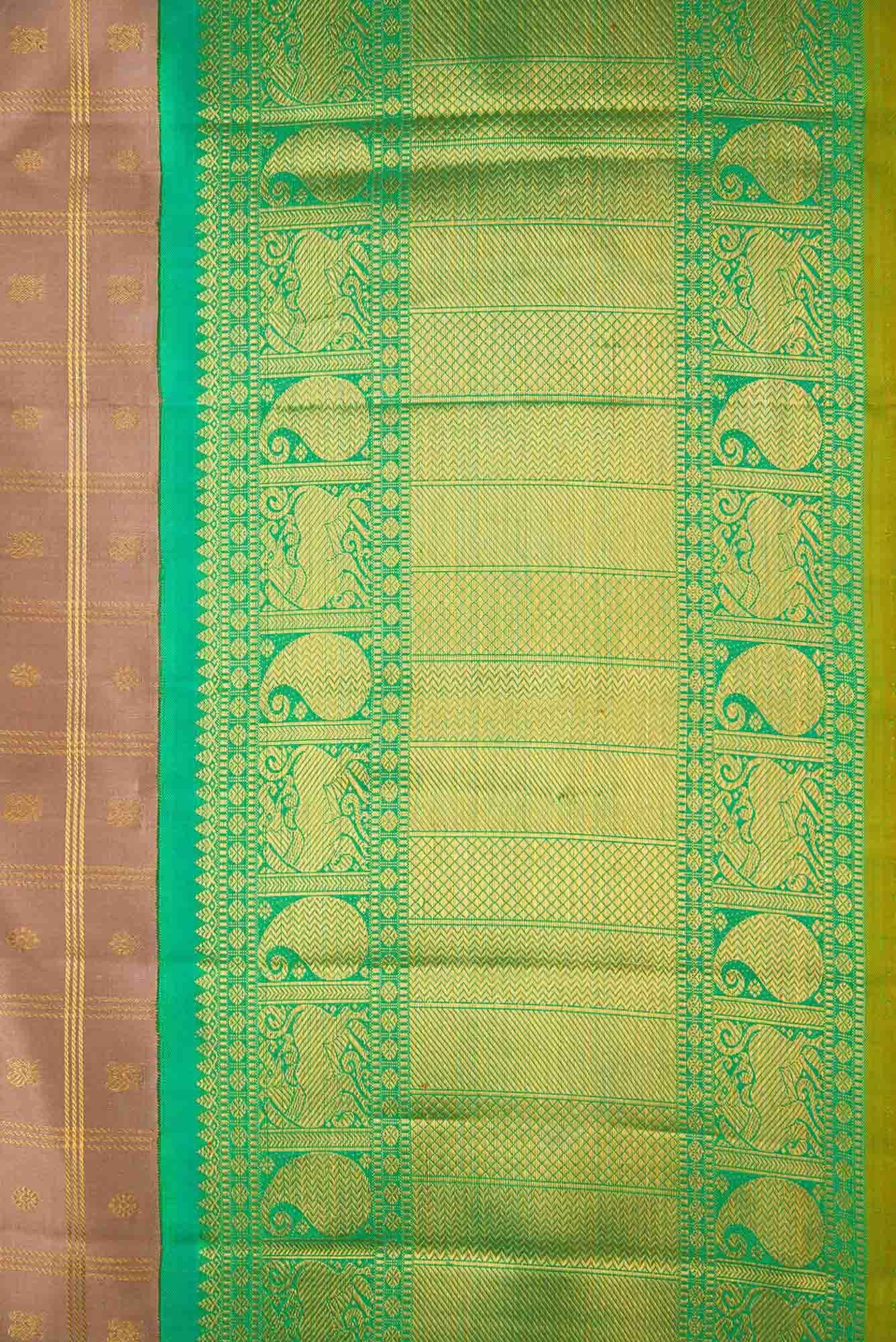 Gold Kanchipuram Silk Saree