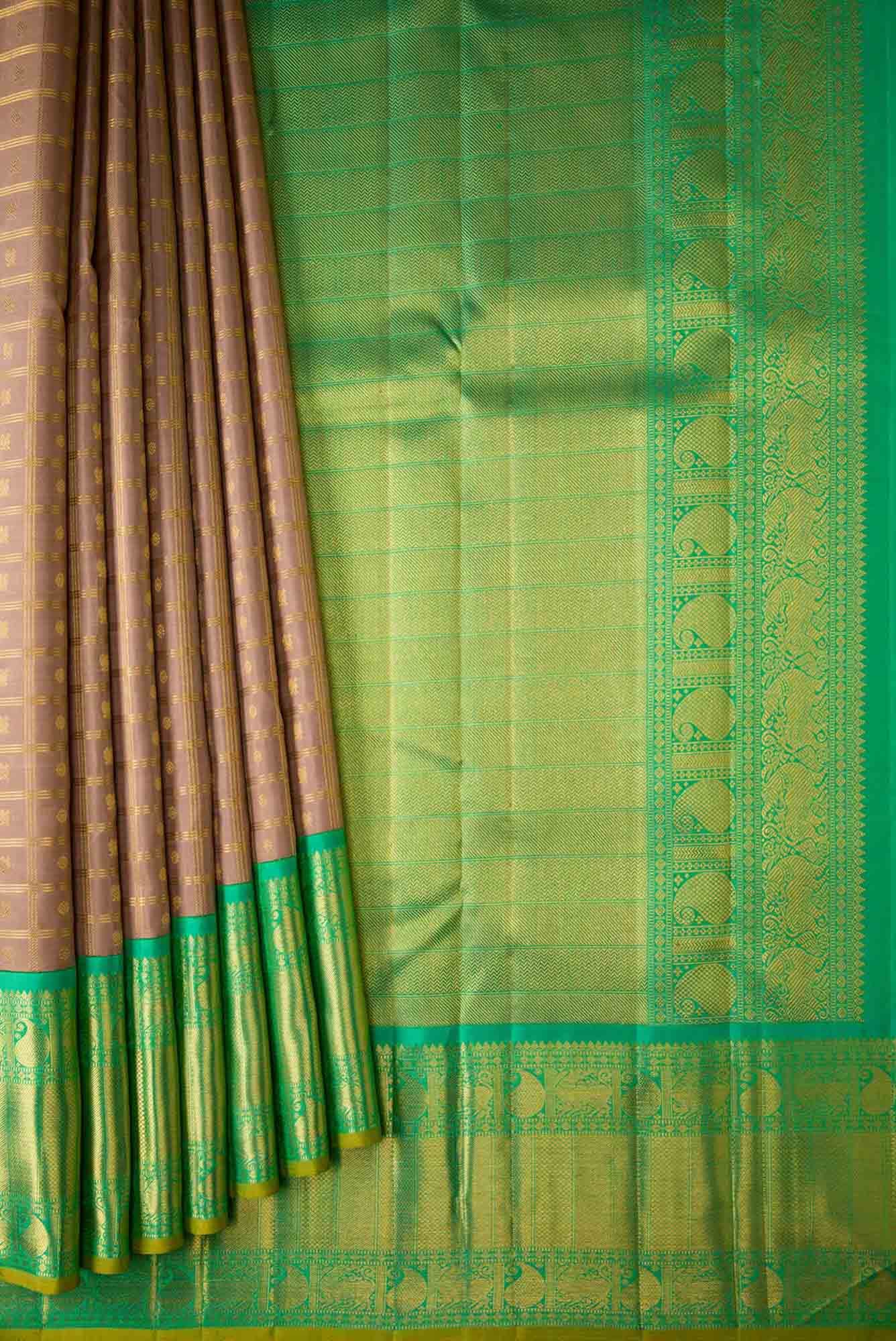 Gold Kanchipuram Silk Saree
