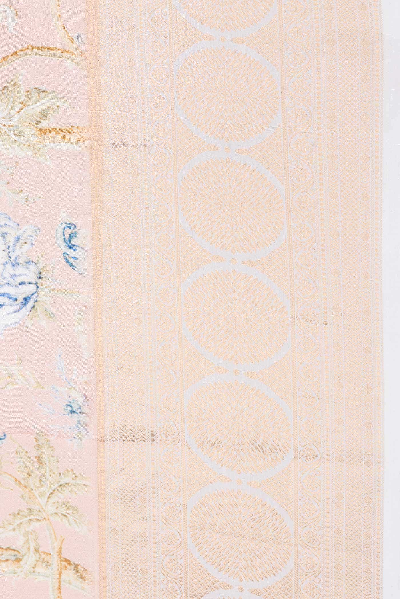 Peach Kanchipuram Silk Saree