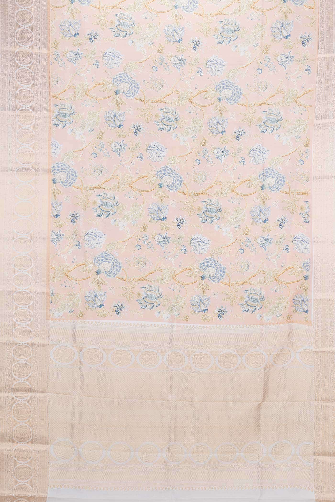 Peach Kanchipuram Silk Saree