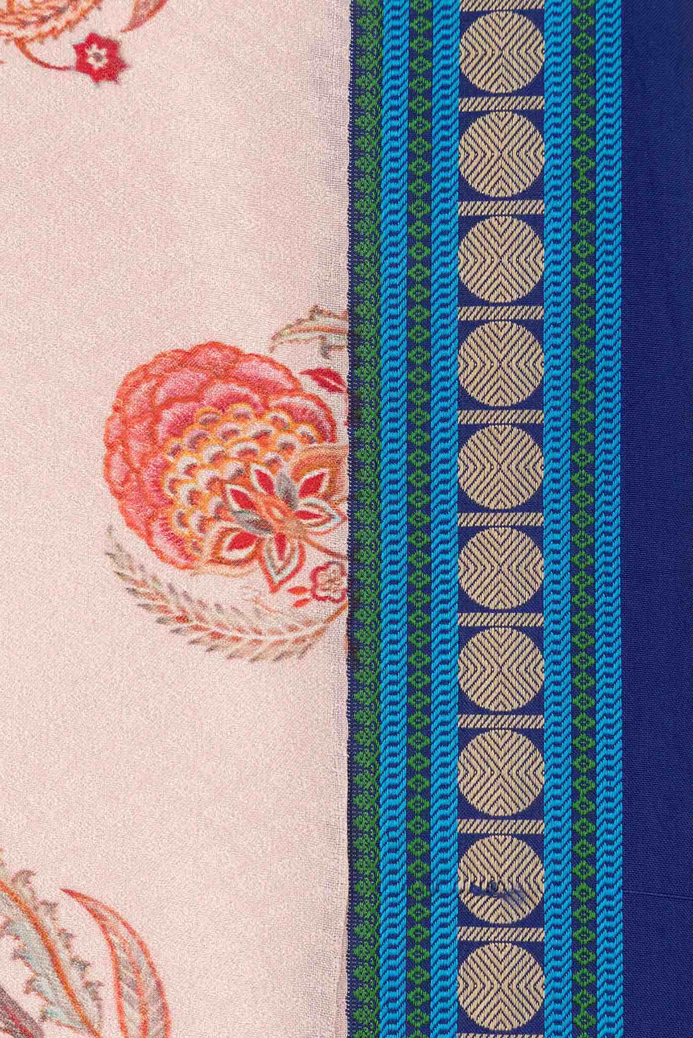 Rose Gold Kanchipuram Silk Saree