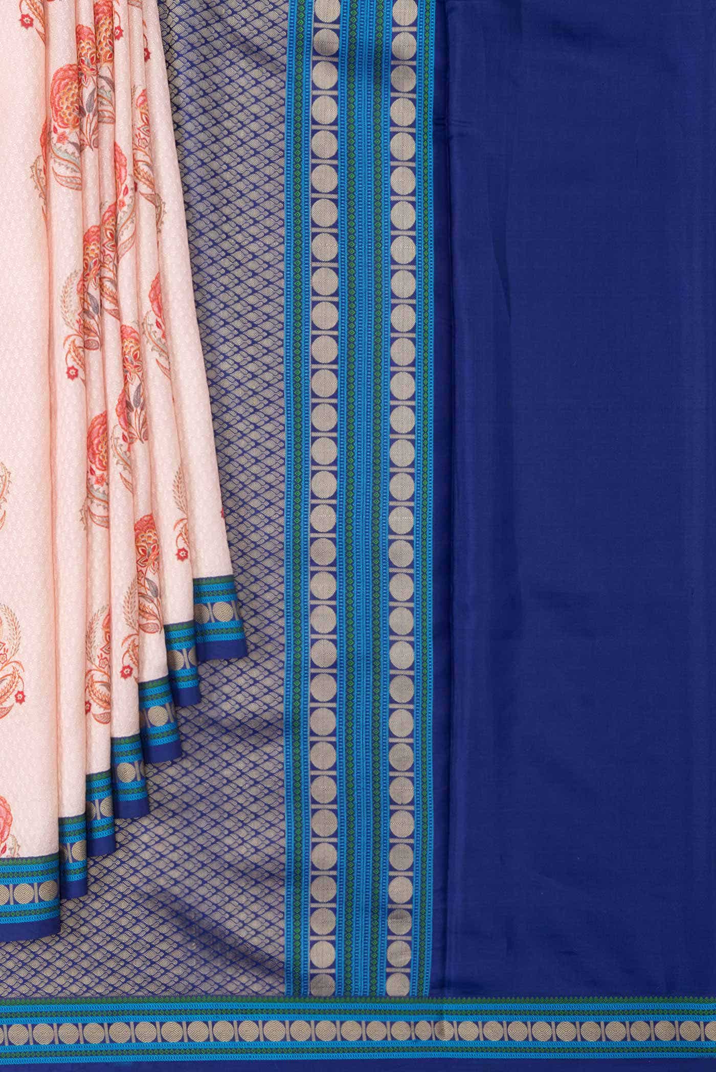 Rose Gold Kanchipuram Silk Saree