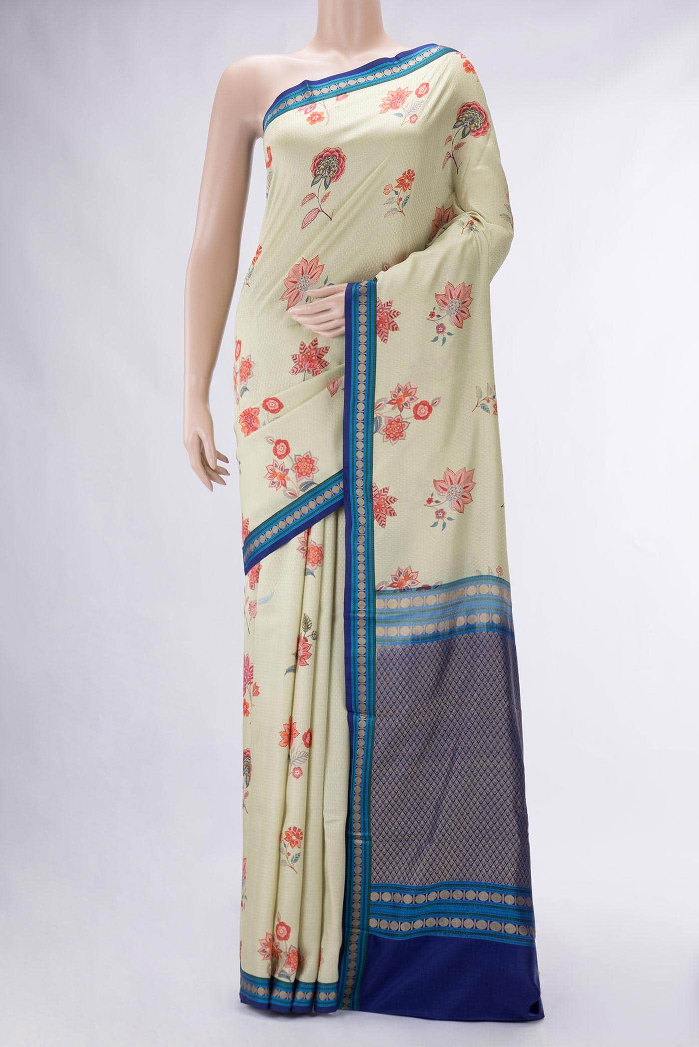Pista Green Kanchipuram Silk Saree