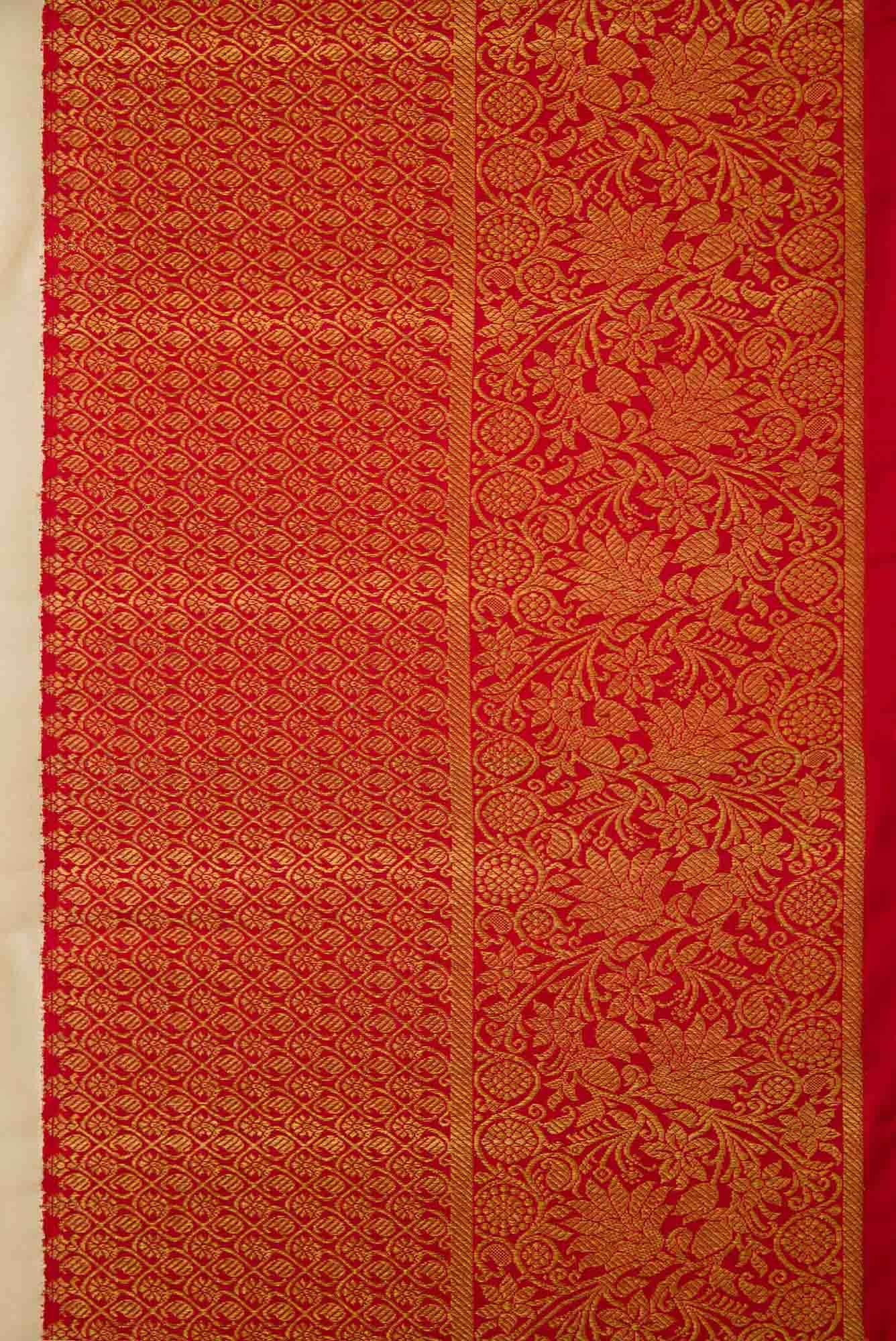Pure Silk Pure Zari Sandal Dual Tone Kanchipuram Saree