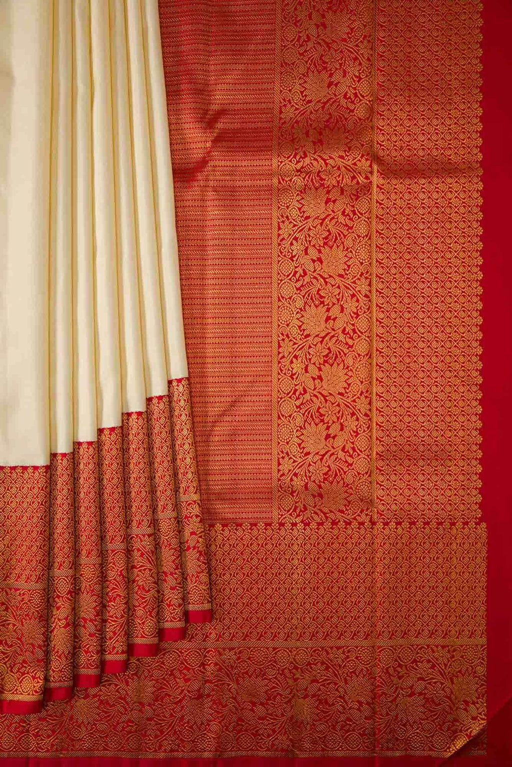 Pure Silk Pure Zari Sandal Dual Tone Kanchipuram Saree