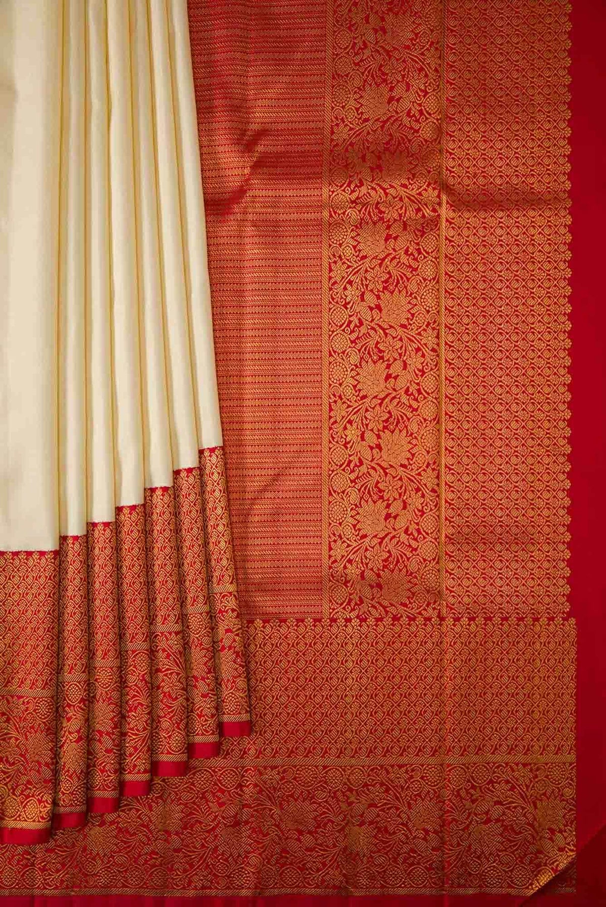 Pure Silk Pure Zari Sandal Dual Tone Kanjivaram Saree
