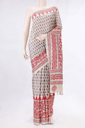 Beige Dual Tone Tussar Silk Saree
