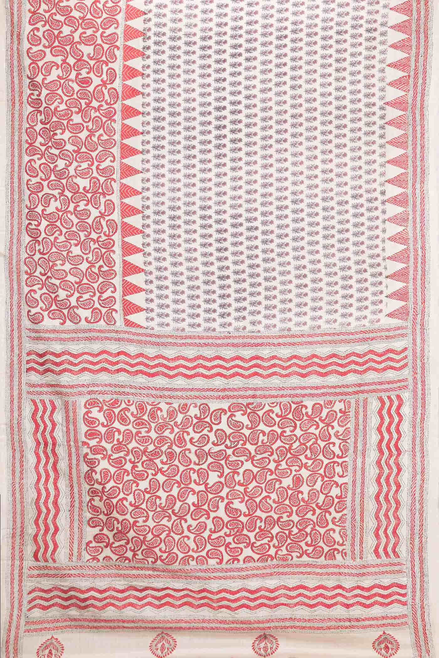 Beige Dual Tone Tussar Silk Saree