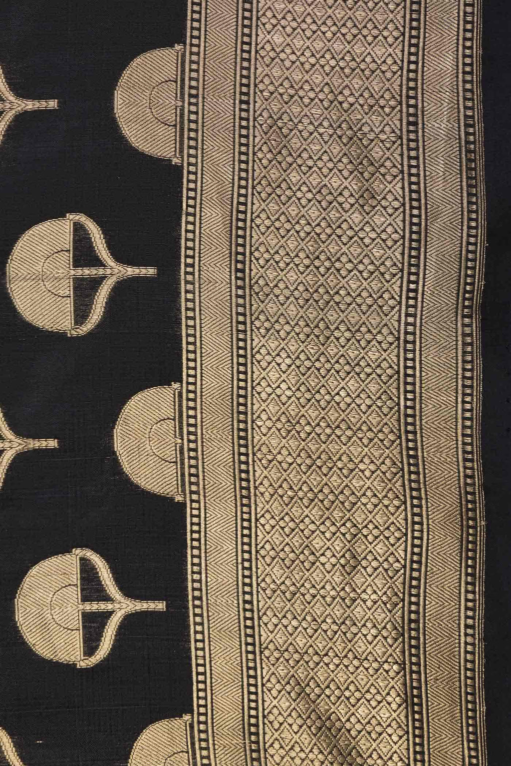 Black Banarasi Silk Saree