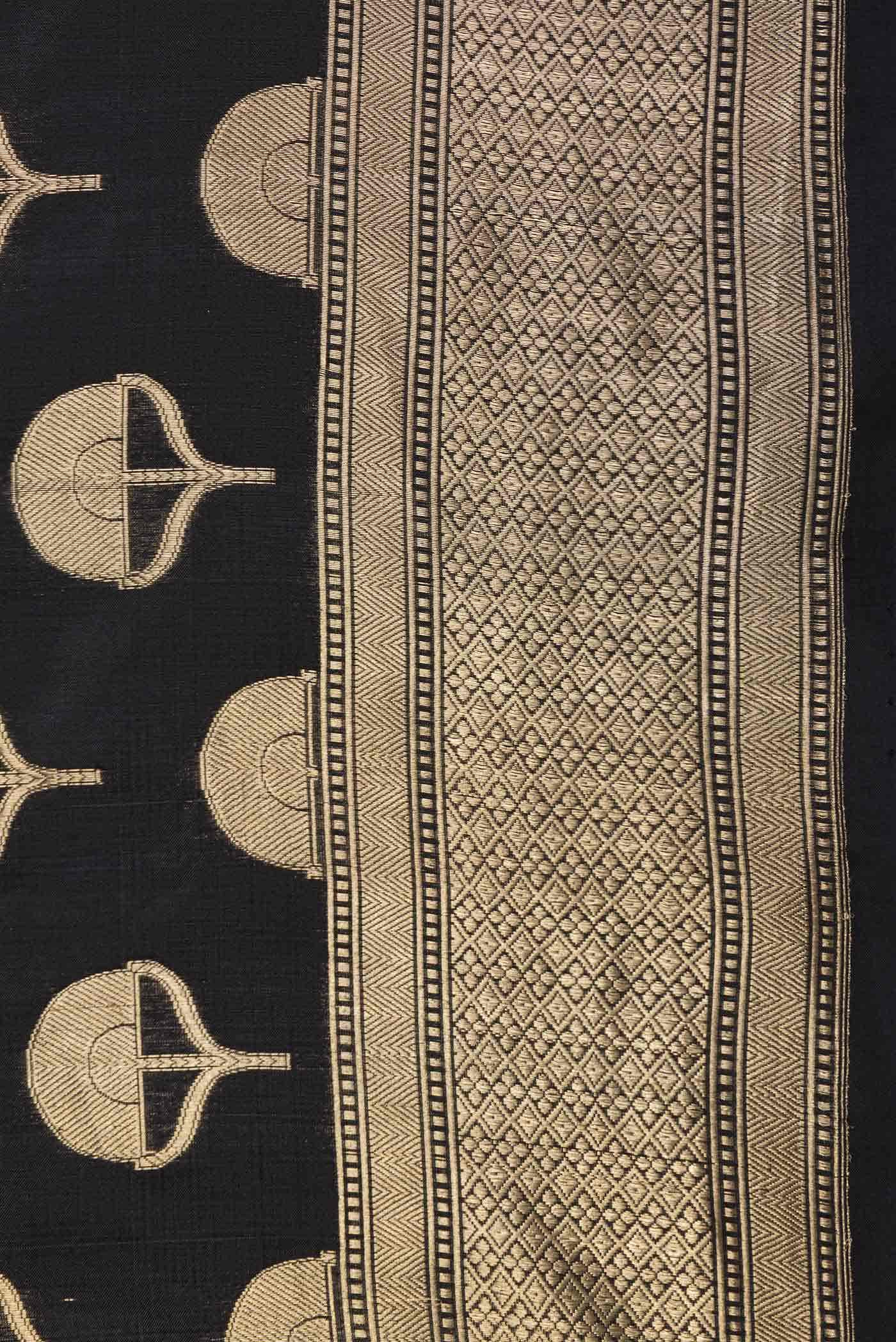Black Banarasi Silk Saree