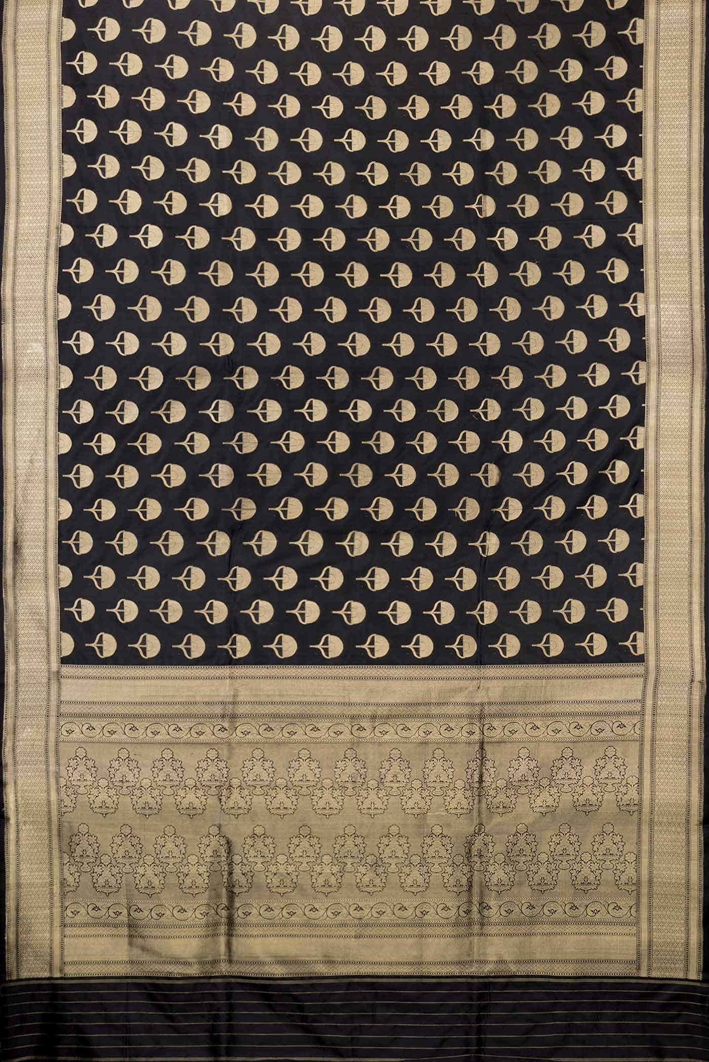 Black Banarasi Silk Saree