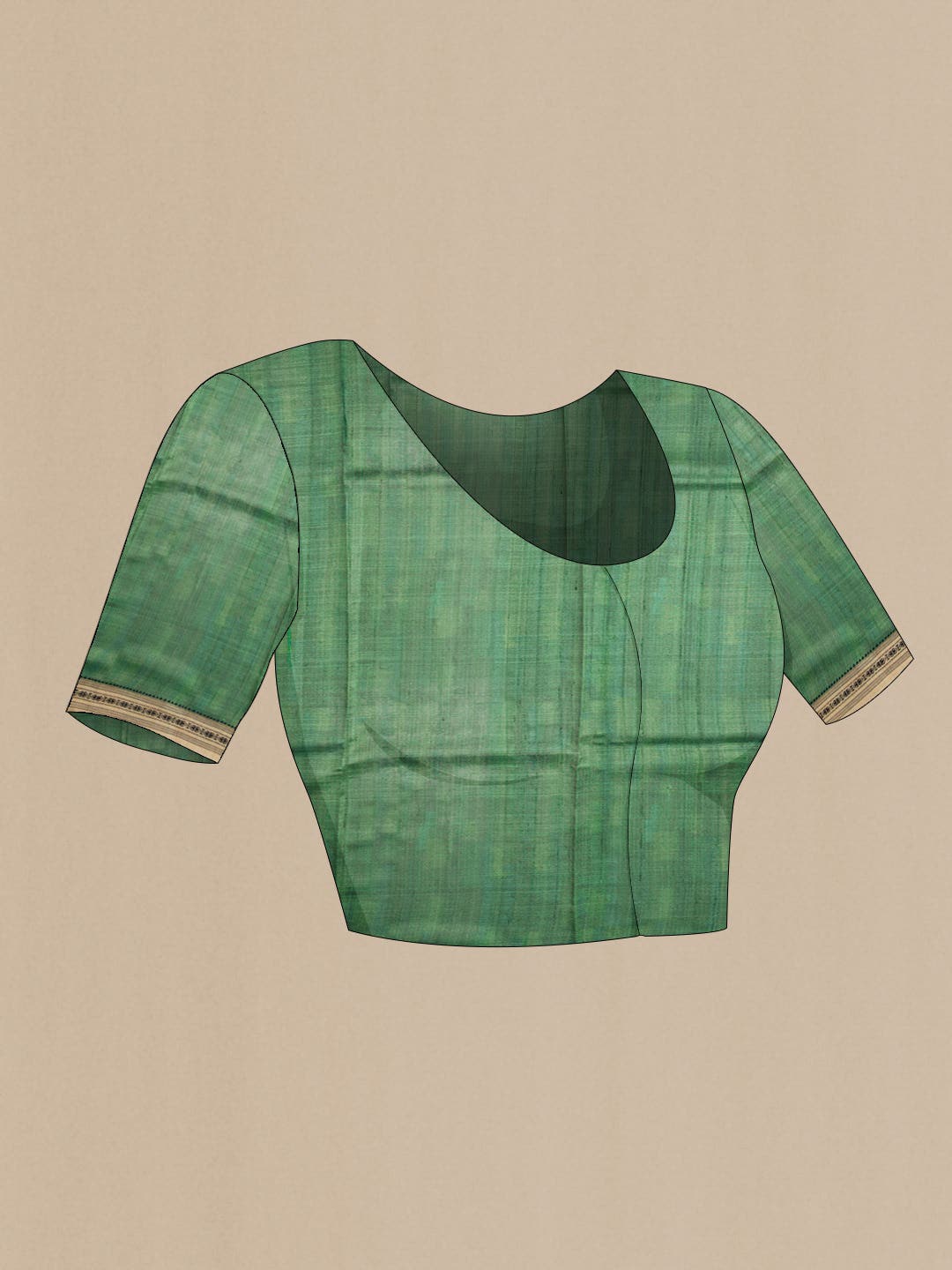 Green Dual Tone Tussar Silk Saree