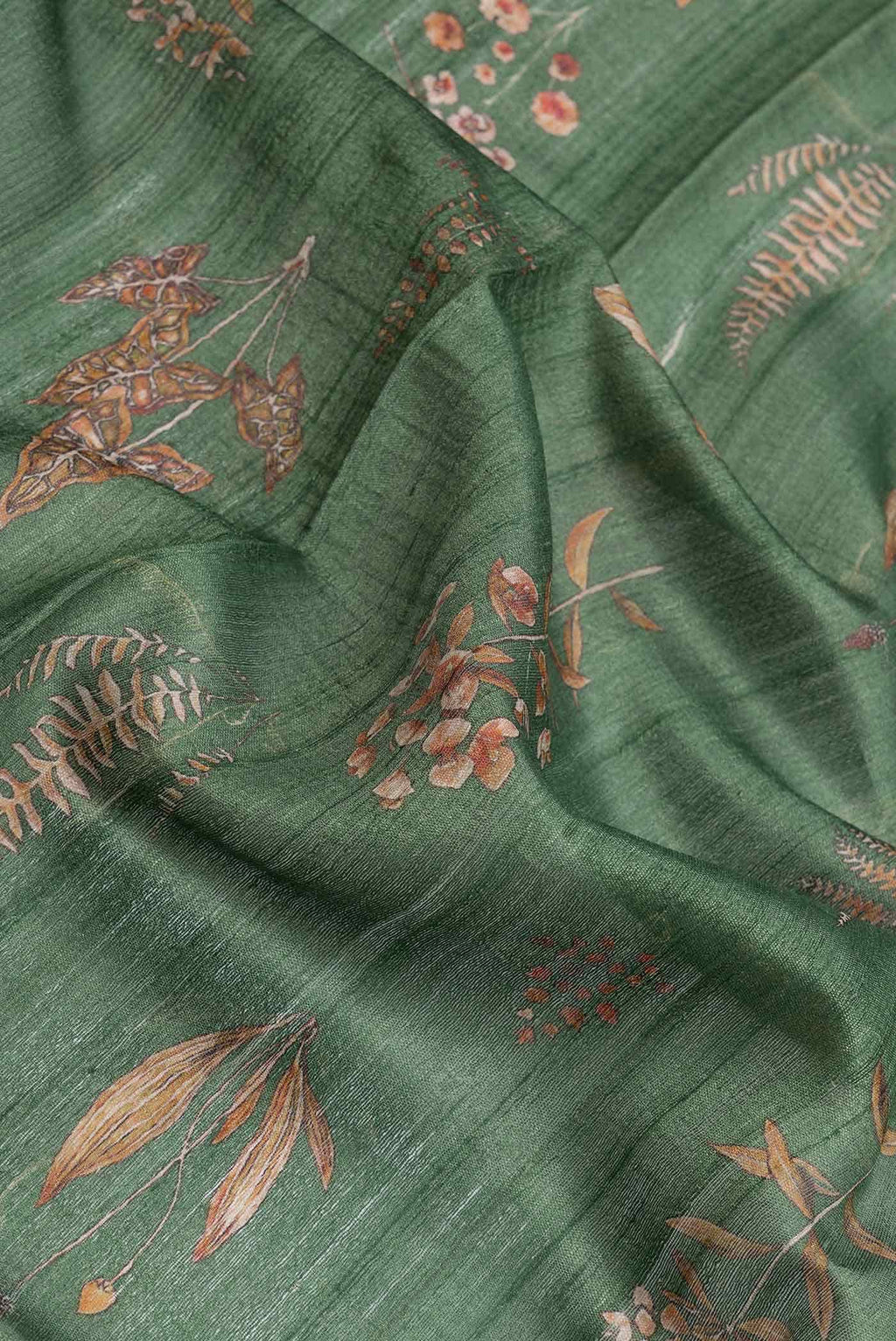 Green Dual Tone Tussar Silk Saree