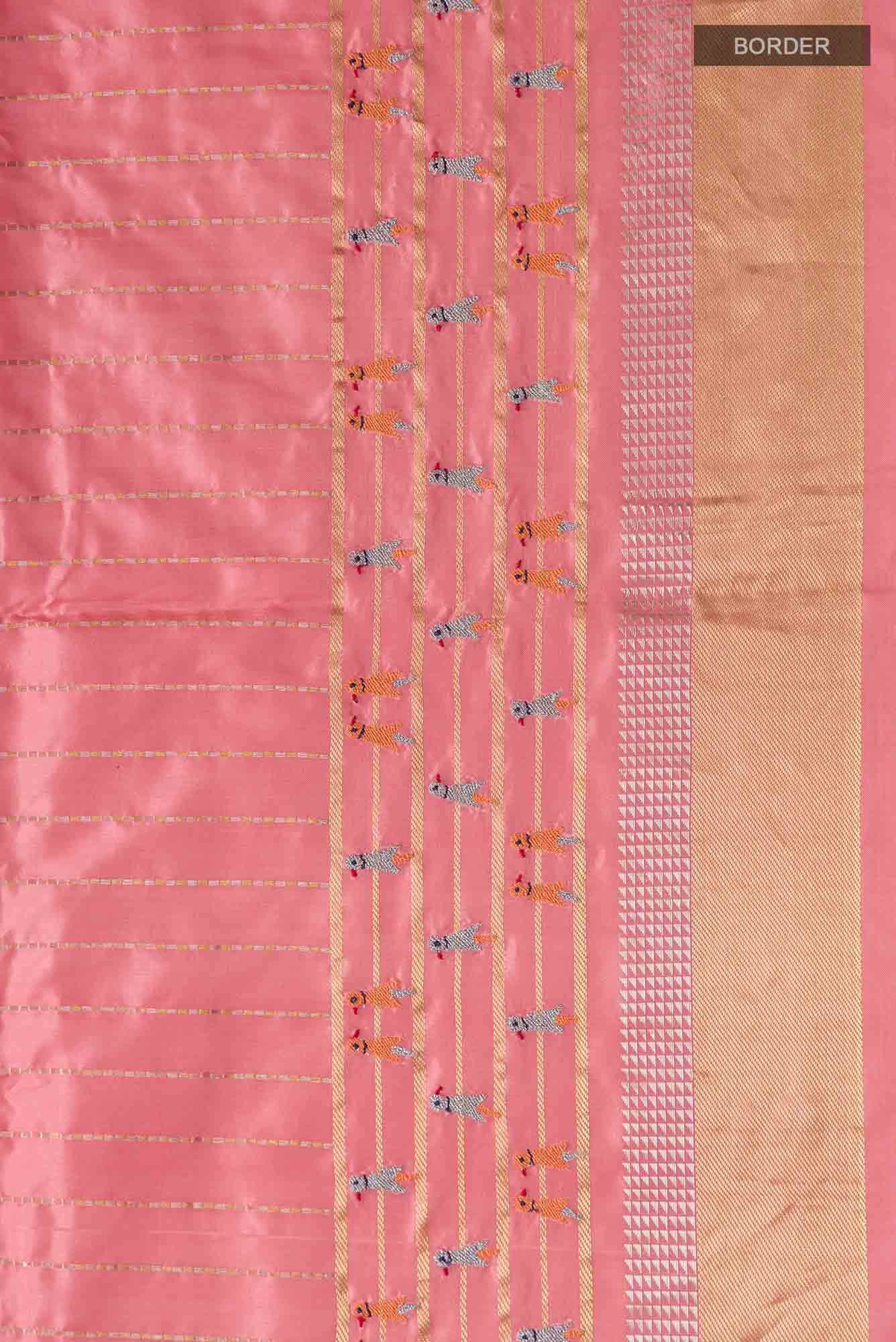 Pink Banarasi Silk Saree