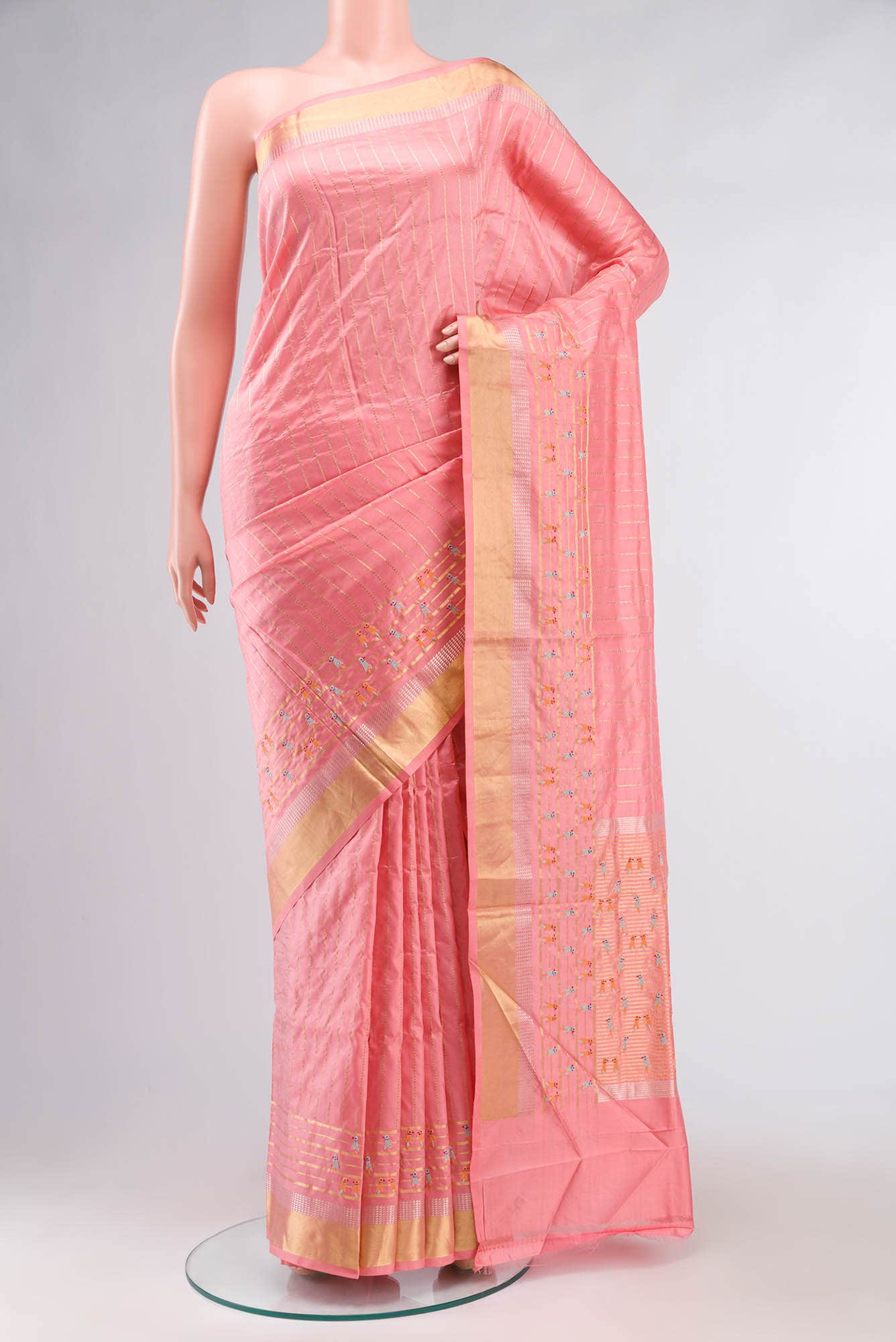 Pink Banarasi Silk Saree