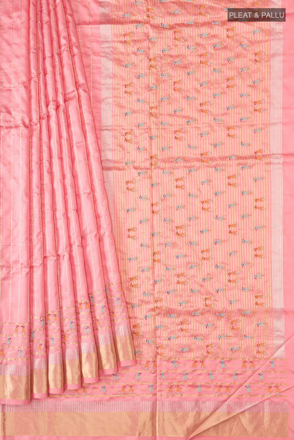 Pink Banarasi Silk Saree