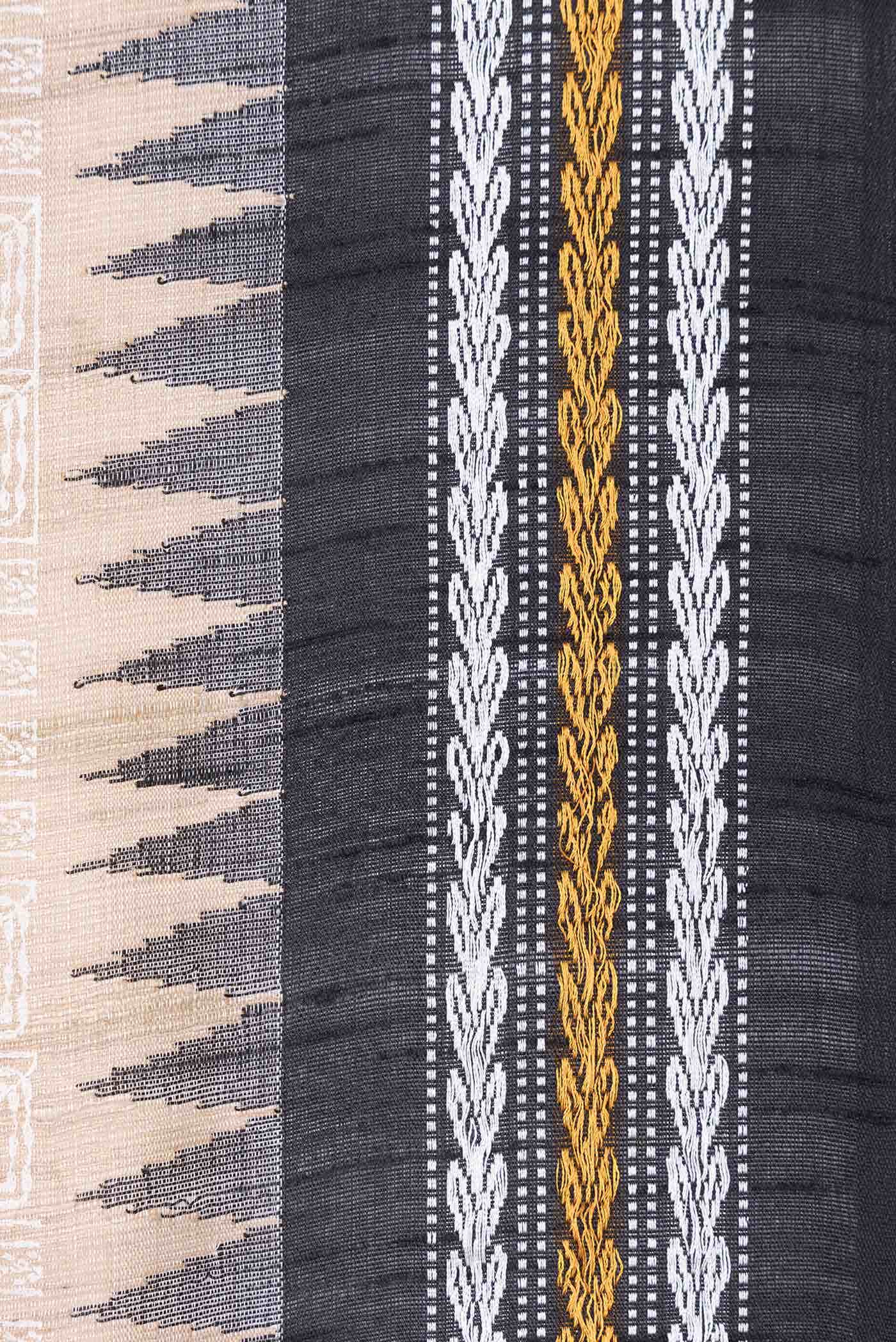 Beige Tussar Silk Saree